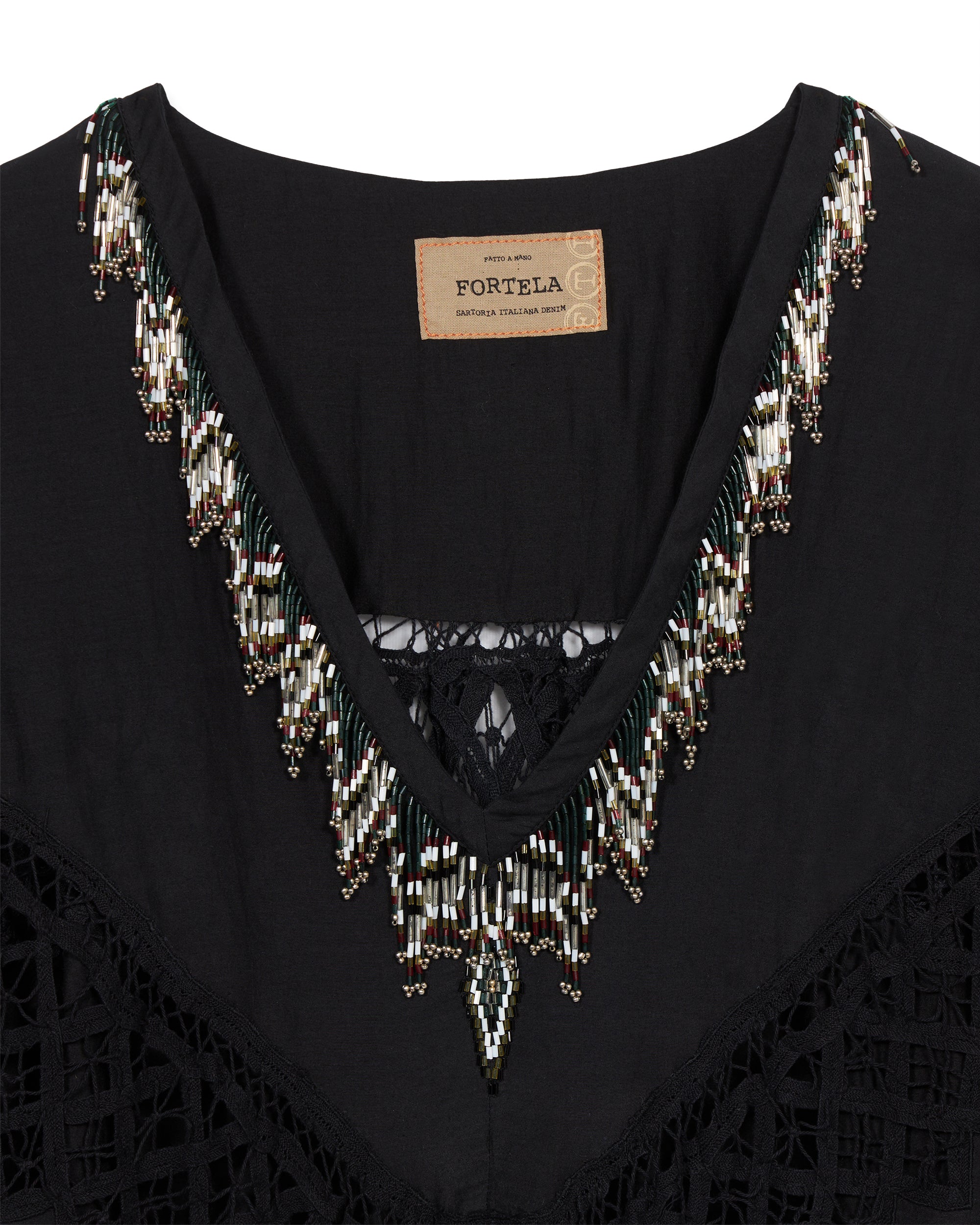 Alice Abito in Mussola di Cotone e Seta Ricamato