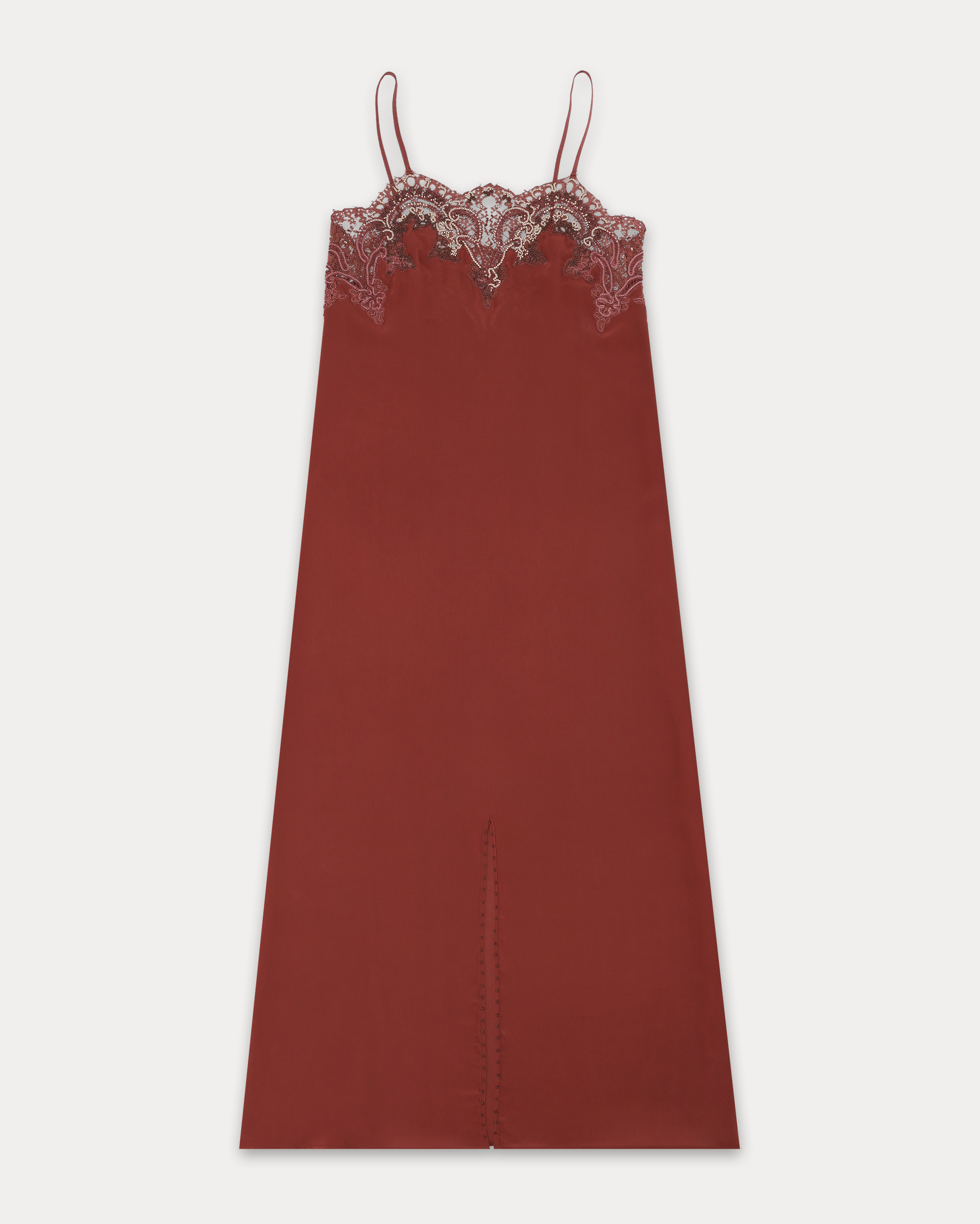 Alizee Embroidered Silk Dress
