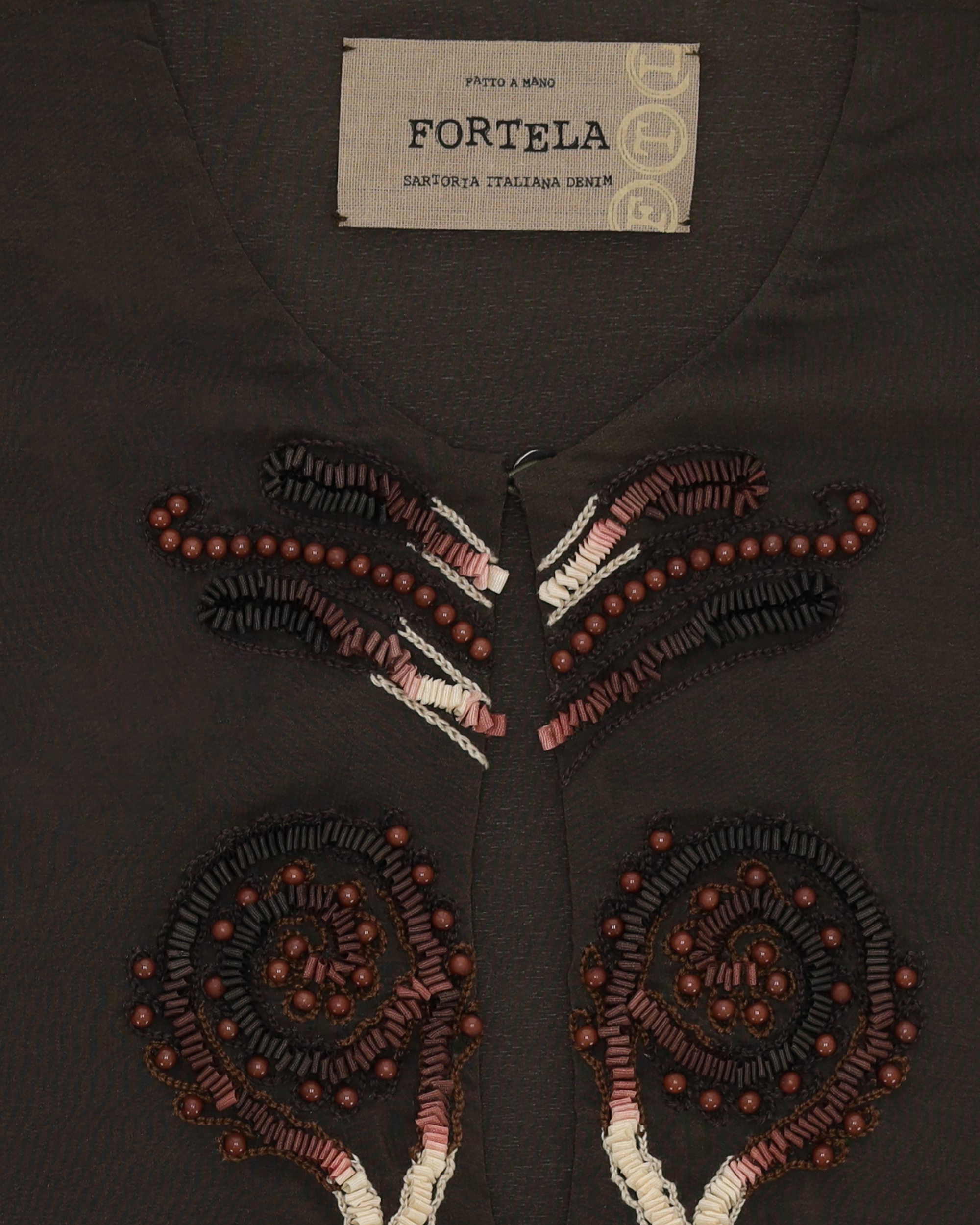 Allegras Embroidered Silk Crepe Blouse