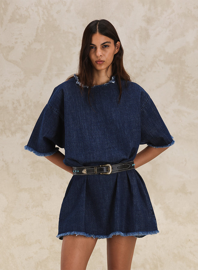 Ally Abito In Denim Indigo Rinse