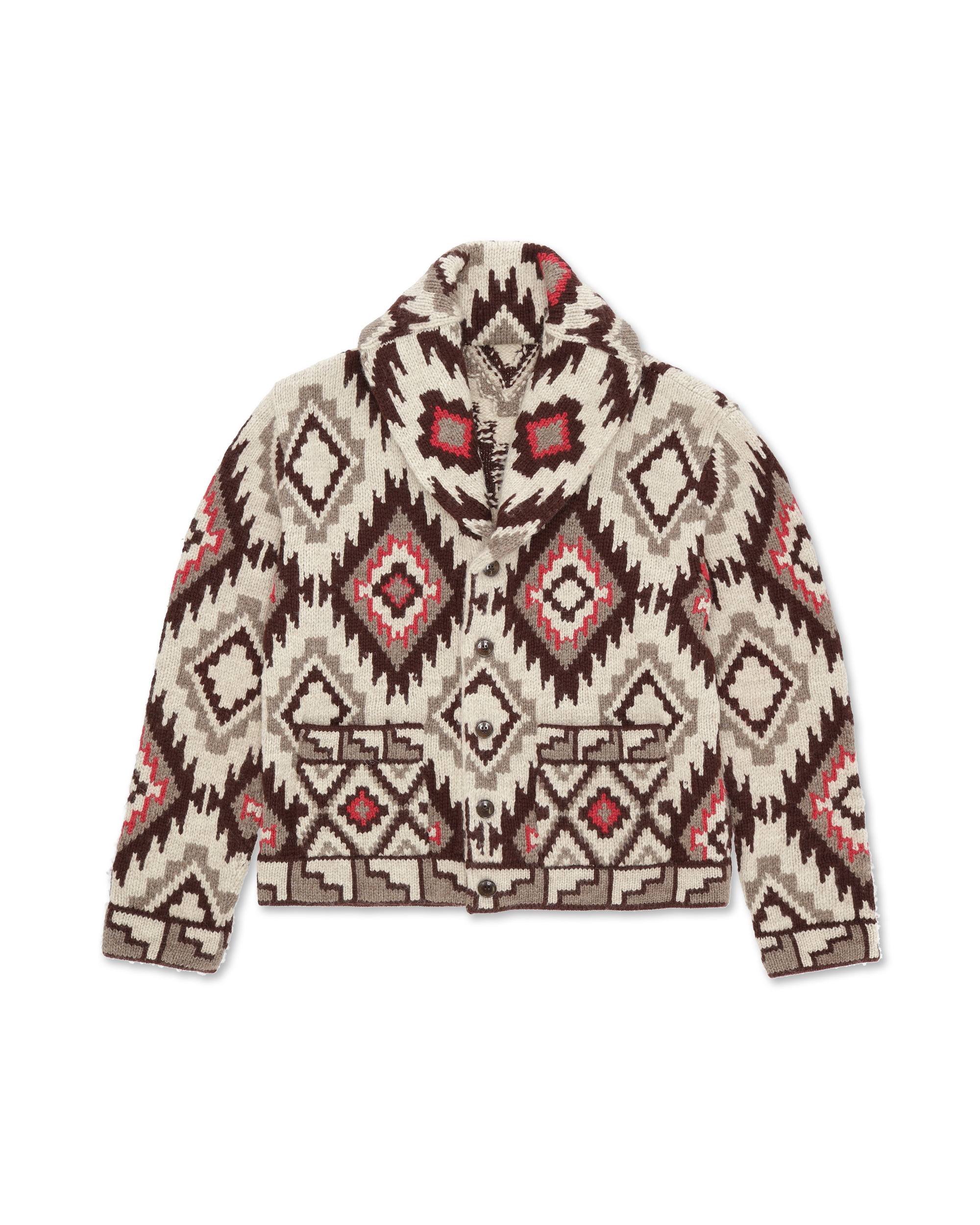 Walter Cardigan In Lana Motivo Navajo