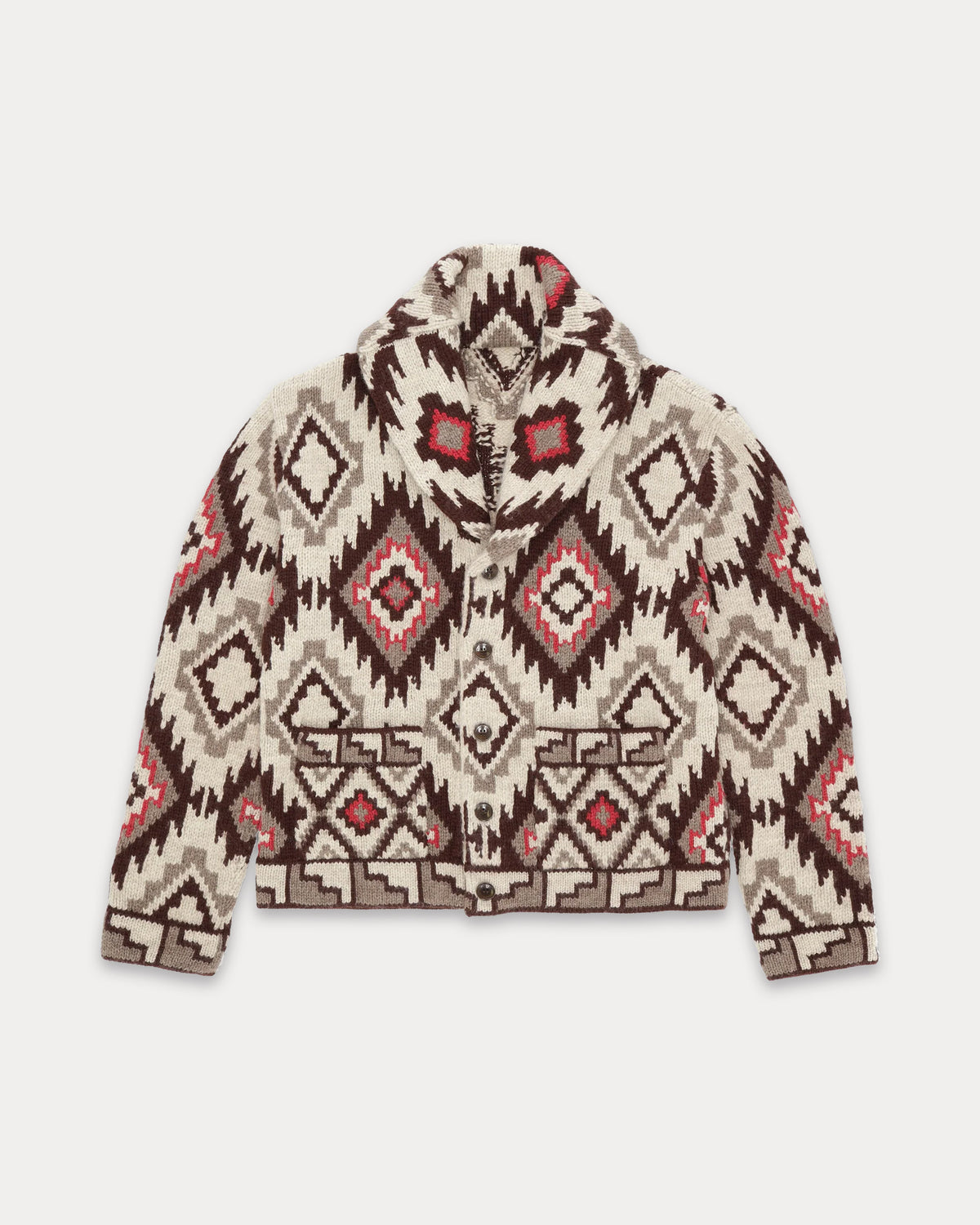 Walter Cardigan In Lana Motivo Navajo