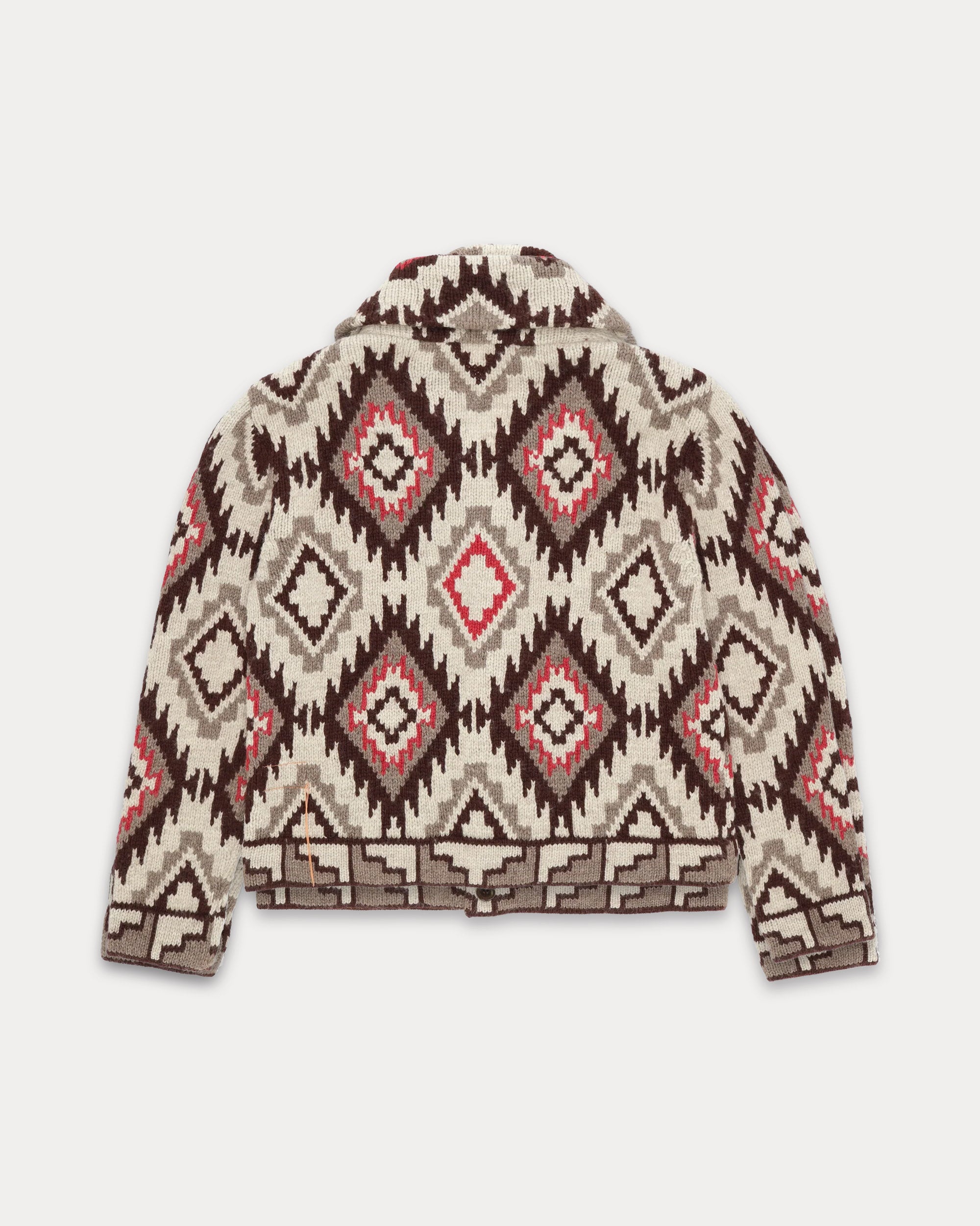 Walter Cardigan In Lana Motivo Navajo