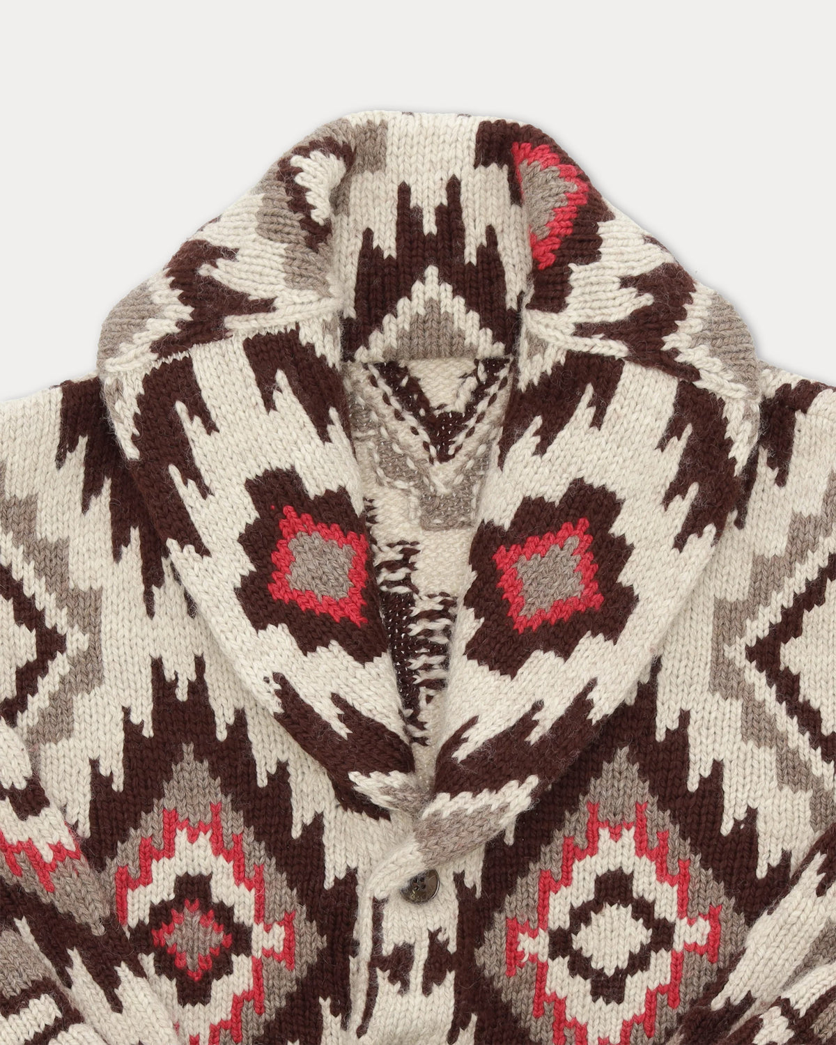 Walter Cardigan In Lana Motivo Navajo