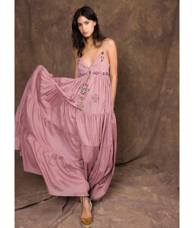 Amelie Abito Ricamato in Cotone