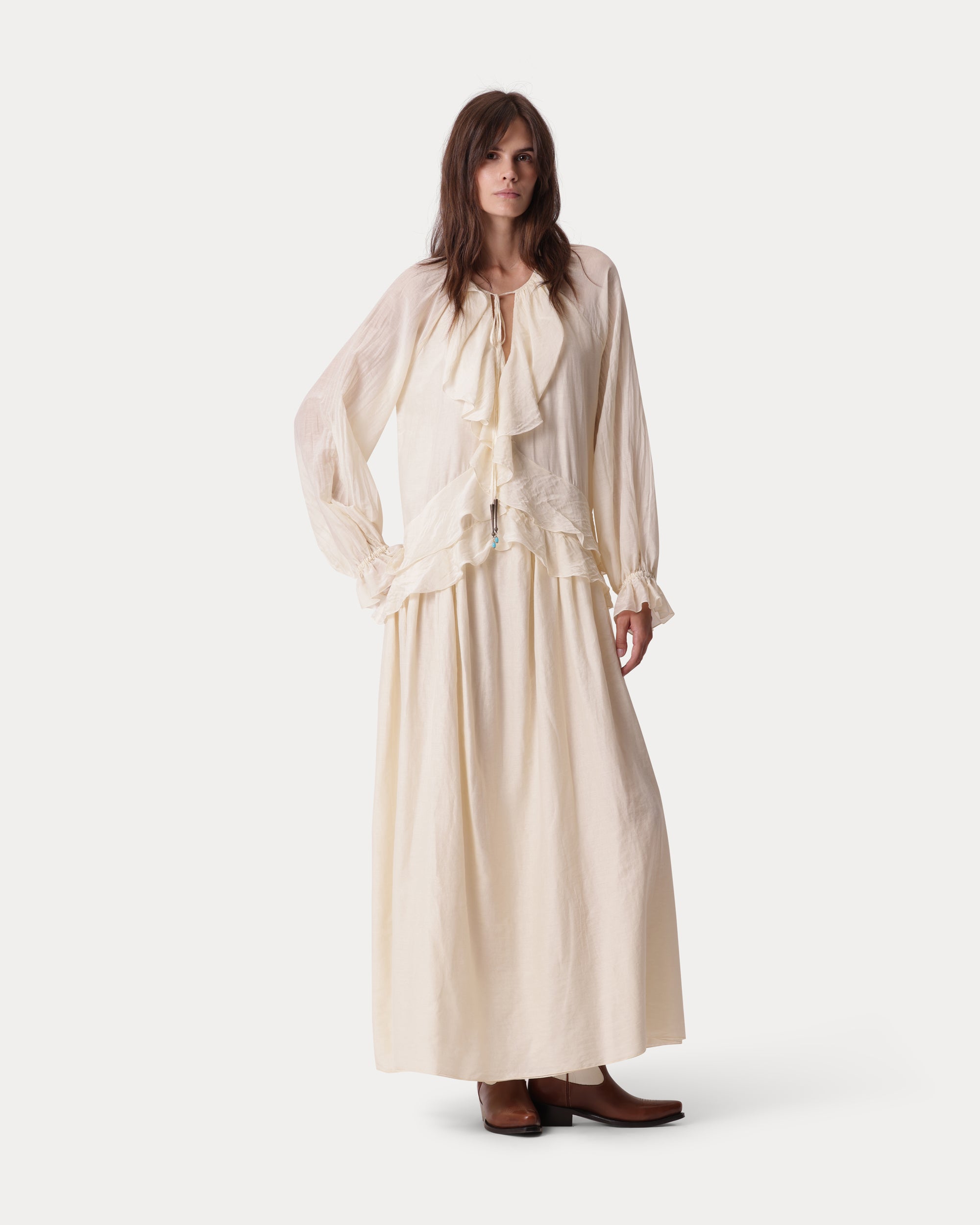 Ange Cotton and Silk Caftan
