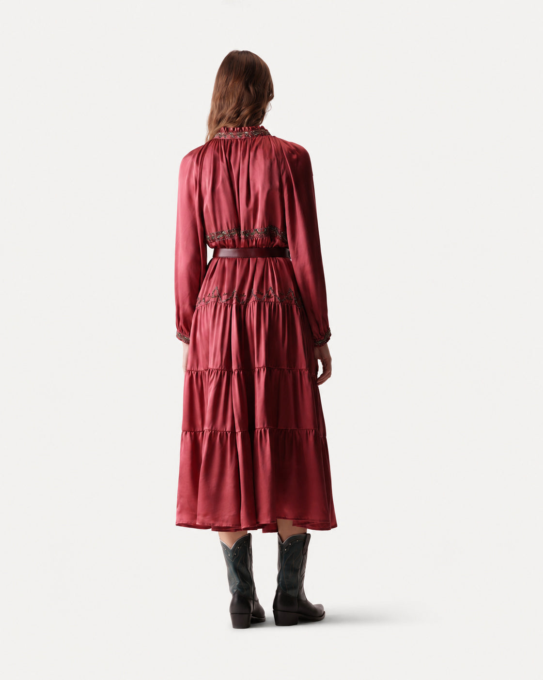 Arsia Embroidered Silk Caftan