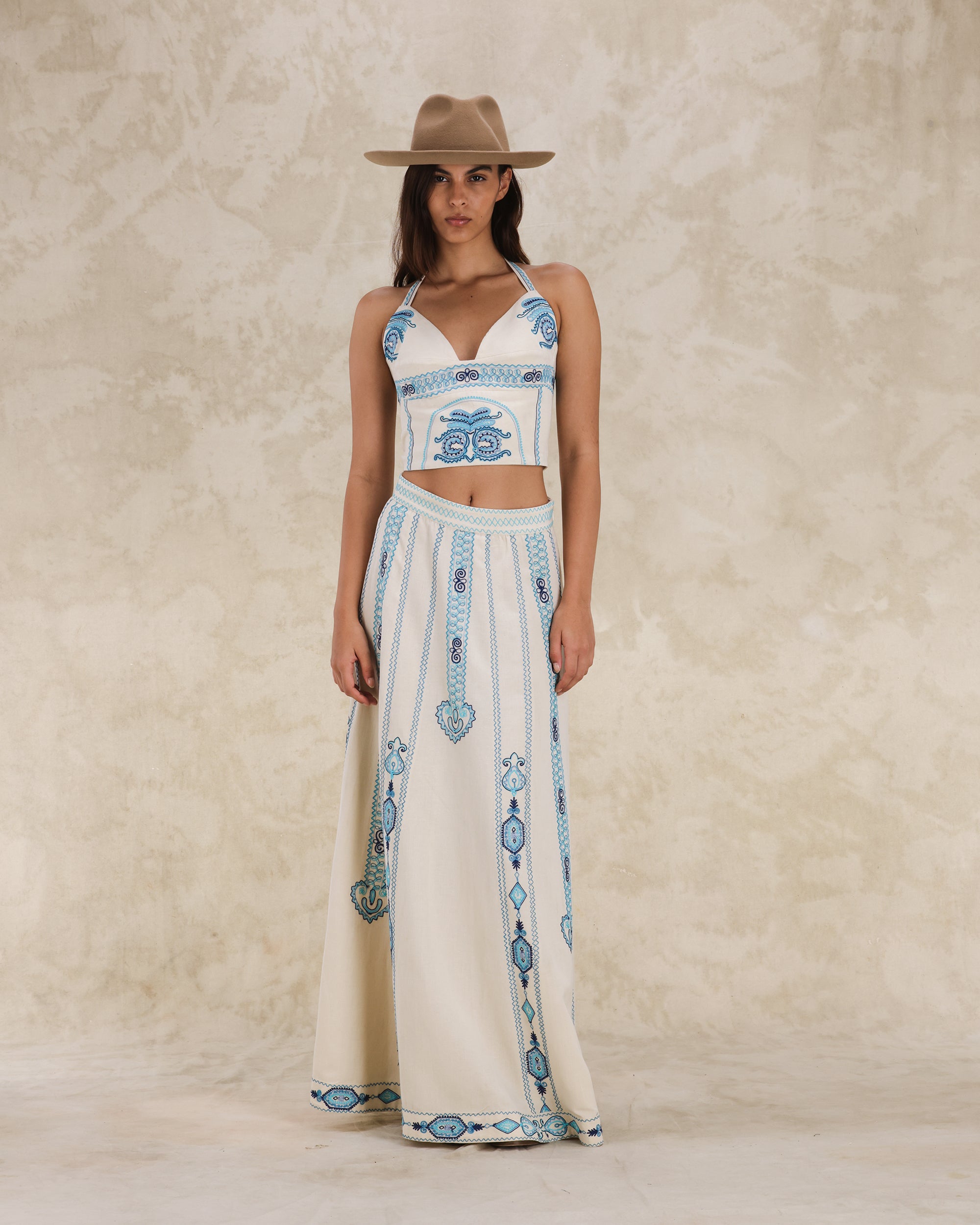 Aura Top Embroidered