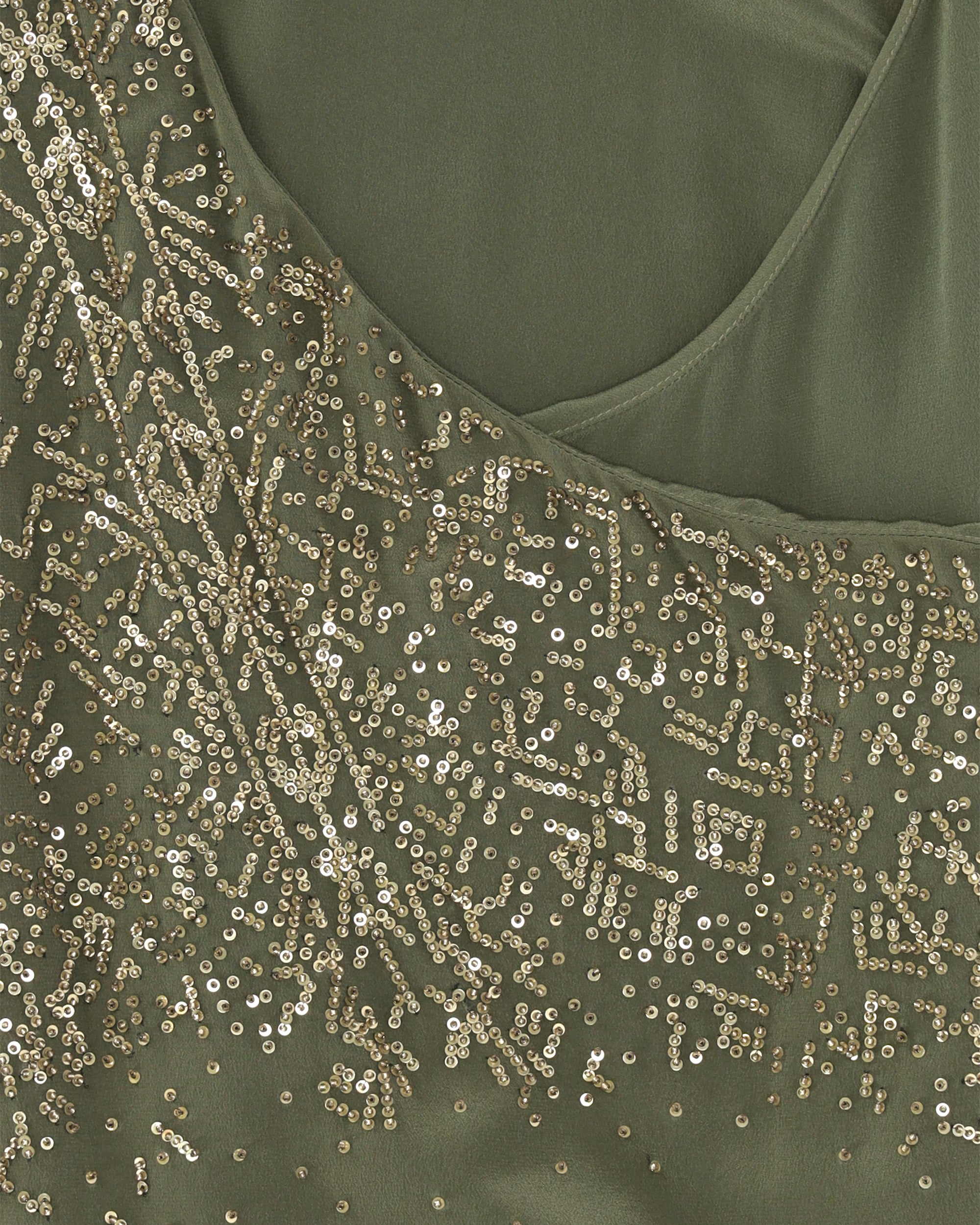 Azura Embroidered Silk Crepe Dress