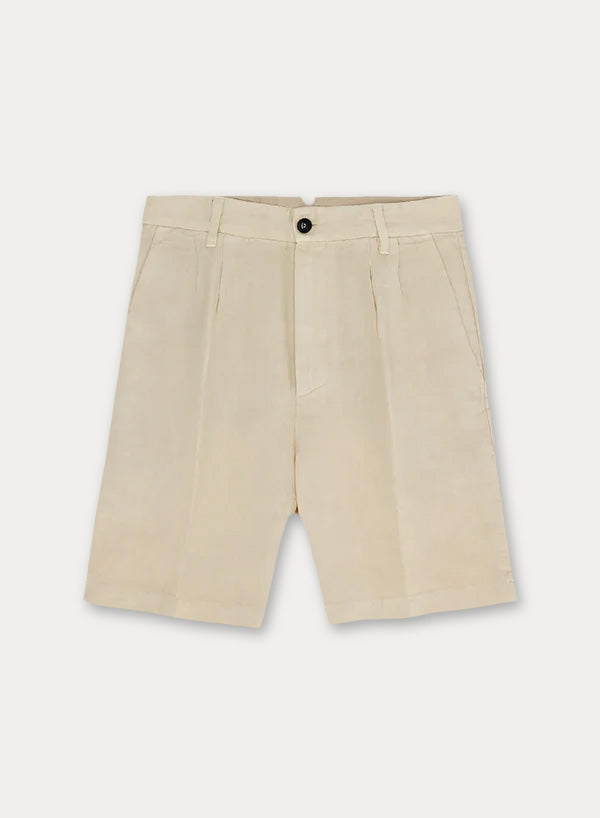 Beachshort Linen Shorts With Pleats