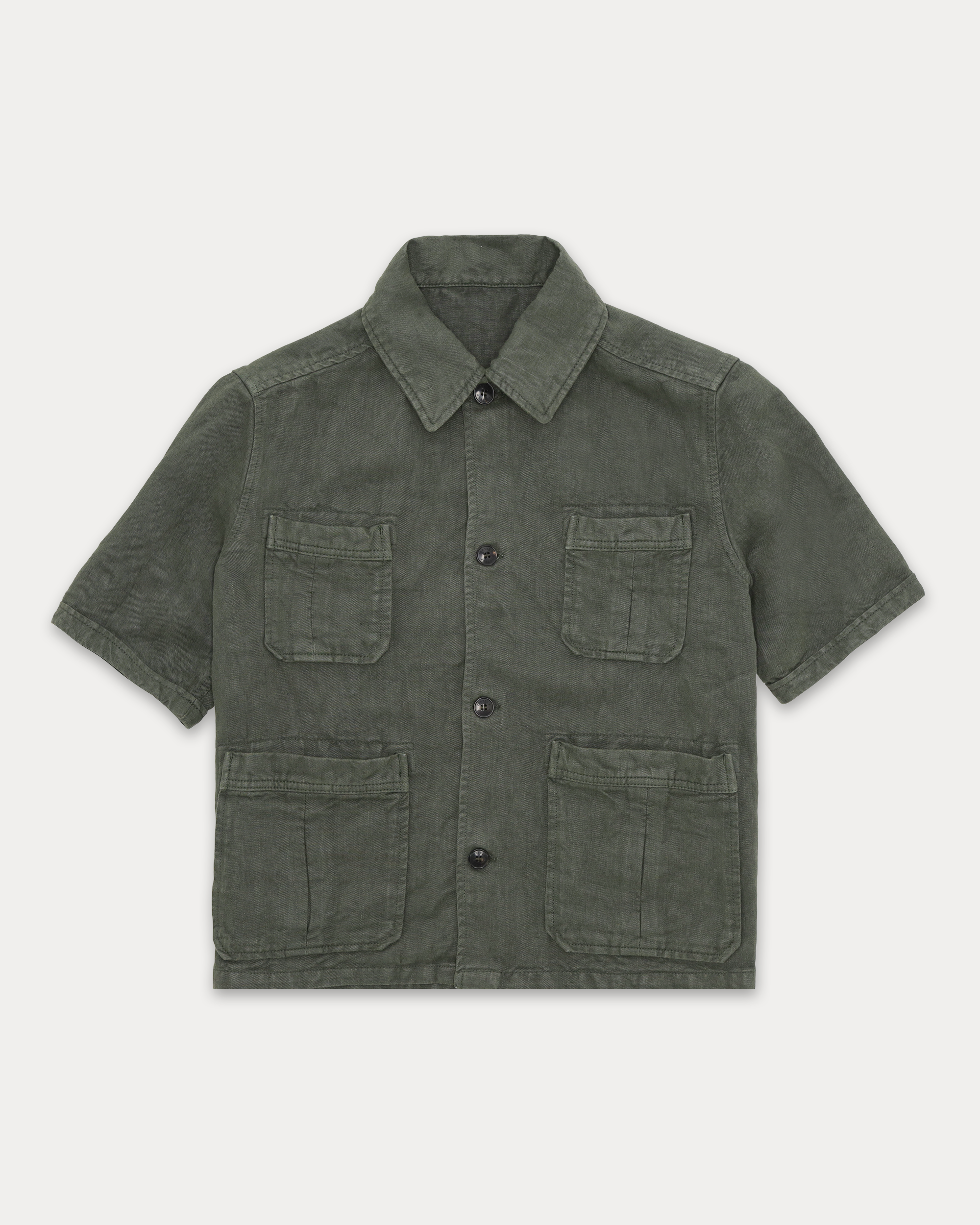 Bohem Short Sleeve Linen Safari Shirt