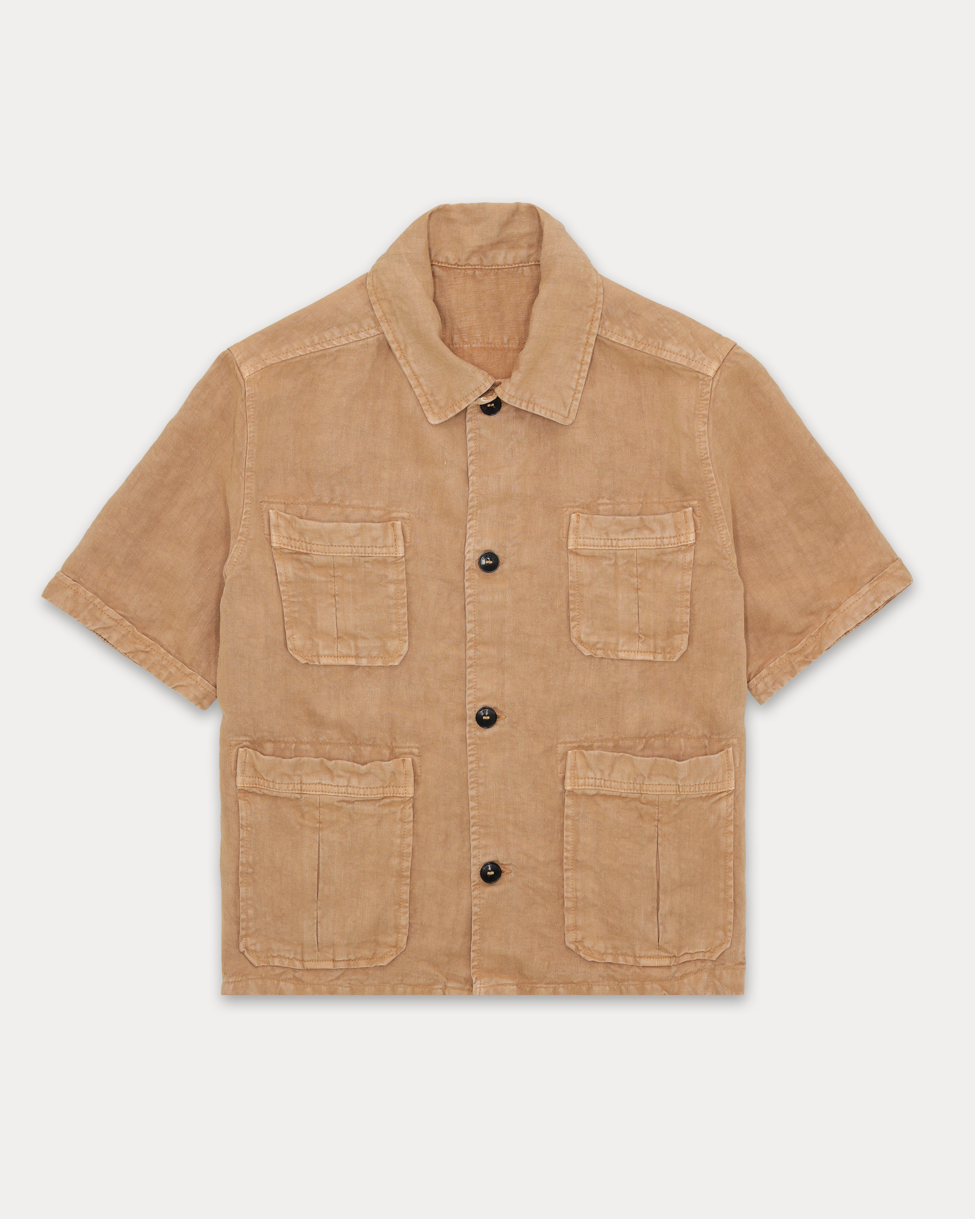 Bohem Short Sleeve Linen Safari Shirt
