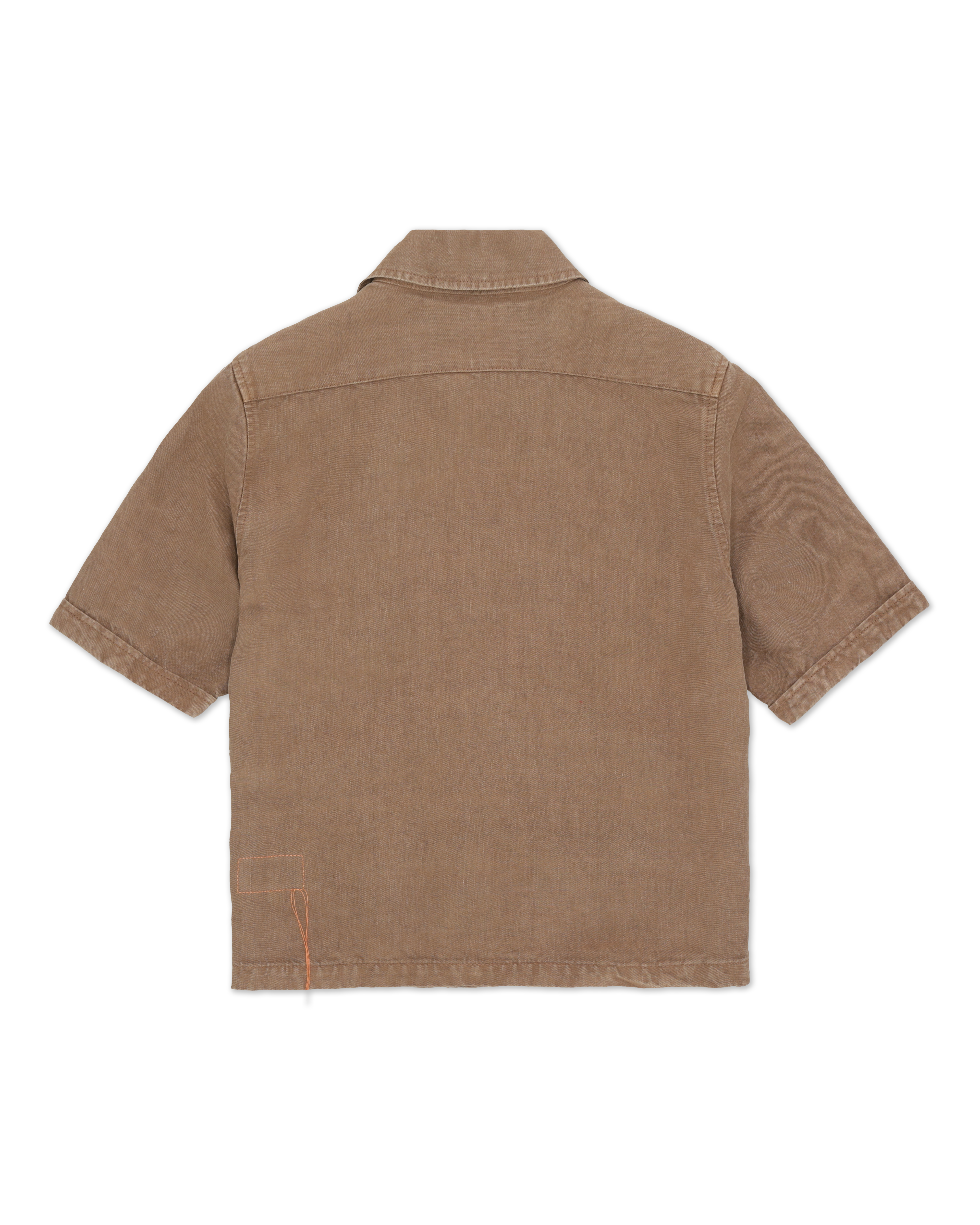 Bohem Camicia Safari Manica Corta In Lino