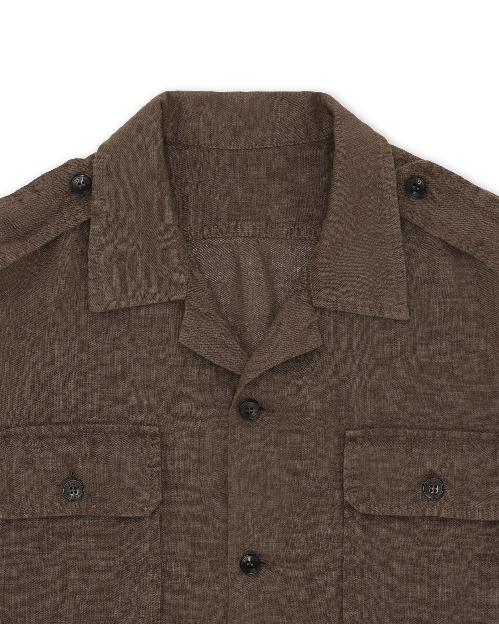 Bonnie Camicia Militare In Lino