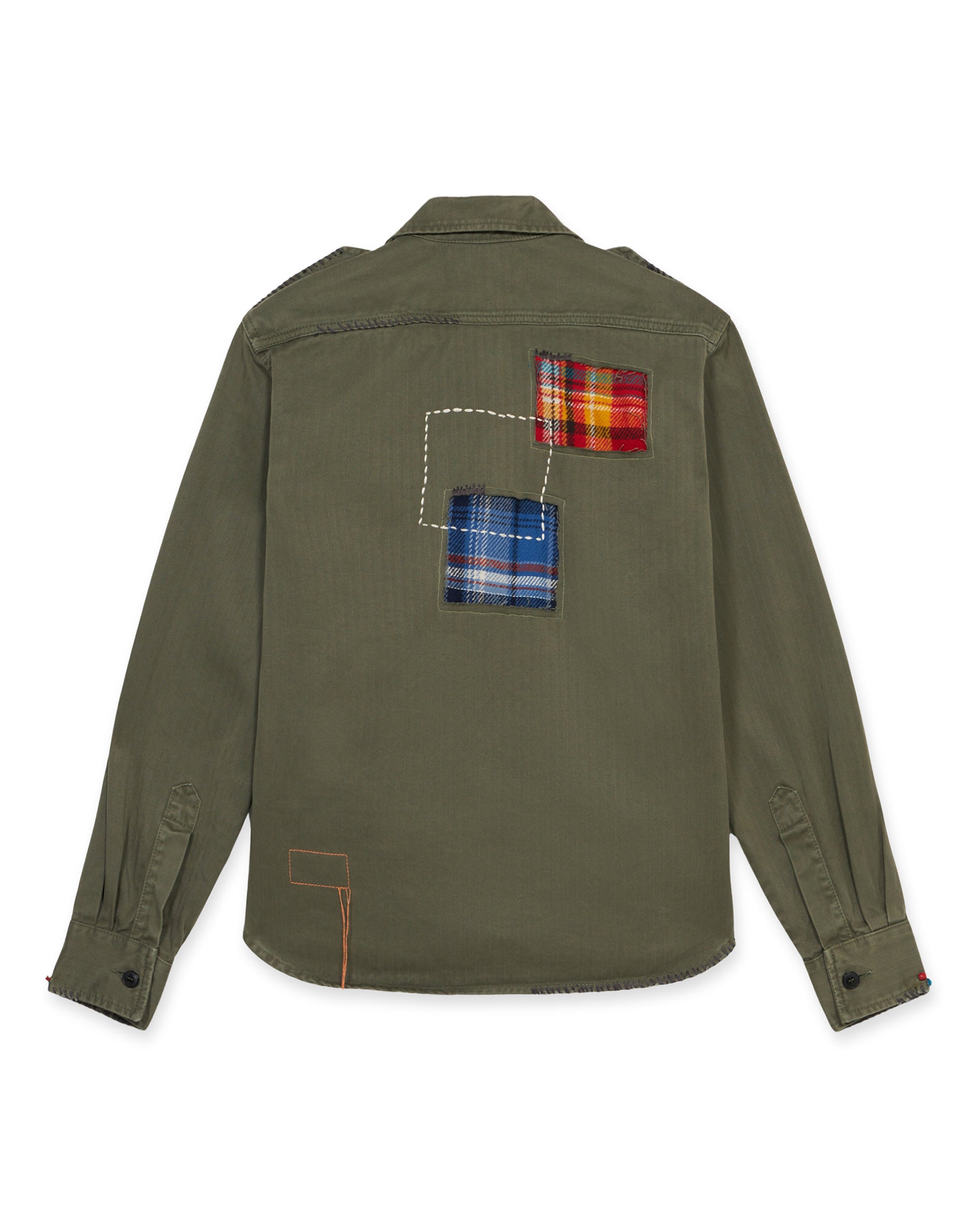 Bonnier Camicia In Herringbone Con Patch