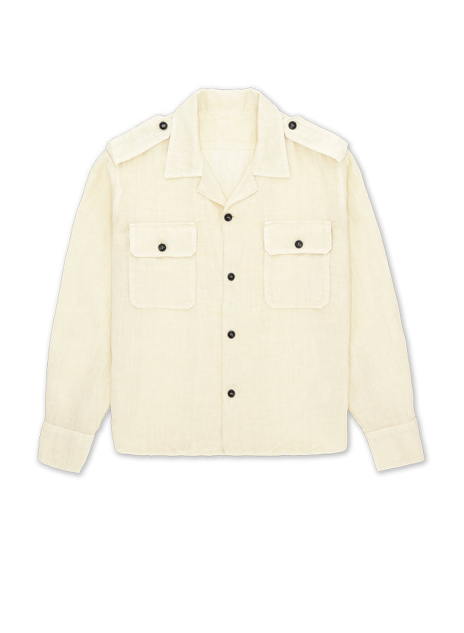 Bonnie Camicia Militare In Lino