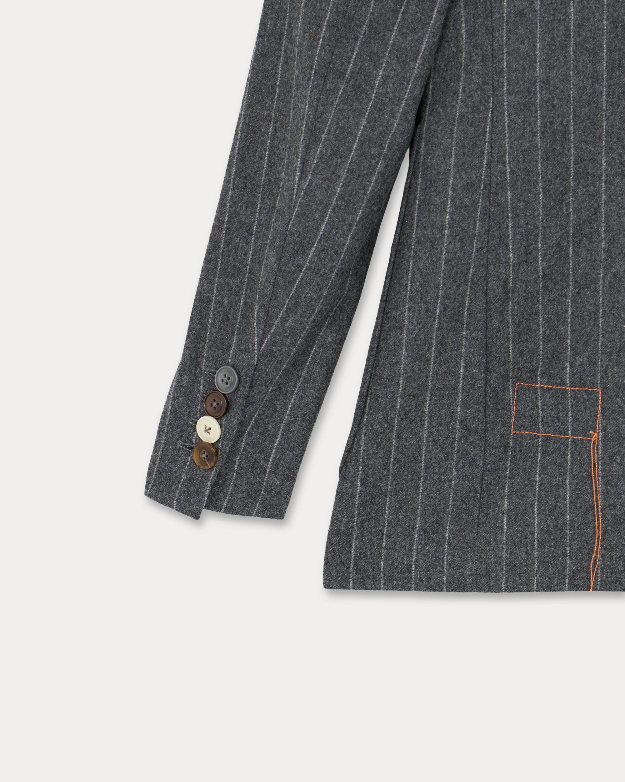 Brandy Pinstripe Double-Breasted Classic Jacket