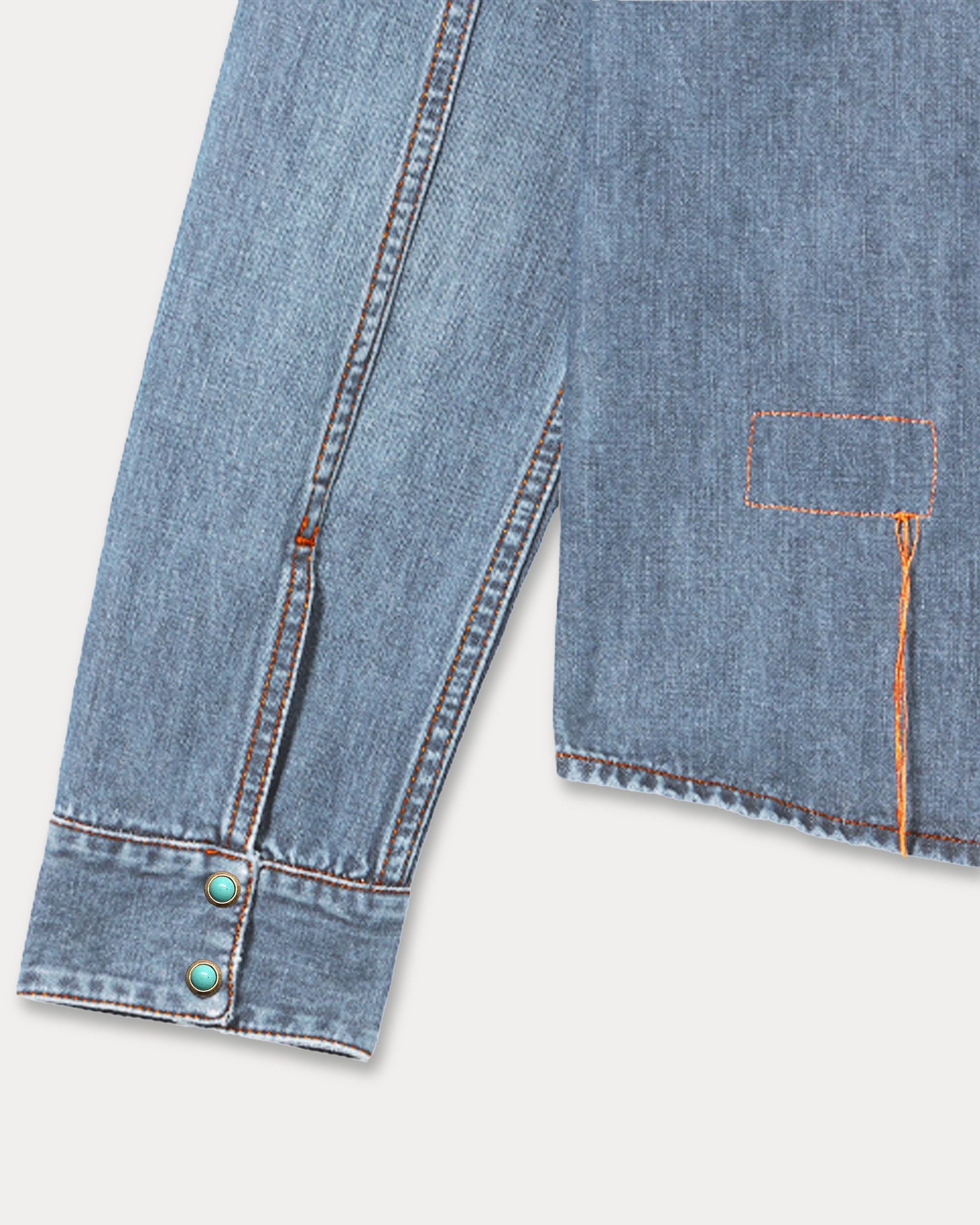 Brigitte Camicia in Denim Slim Fit Bleach Wash