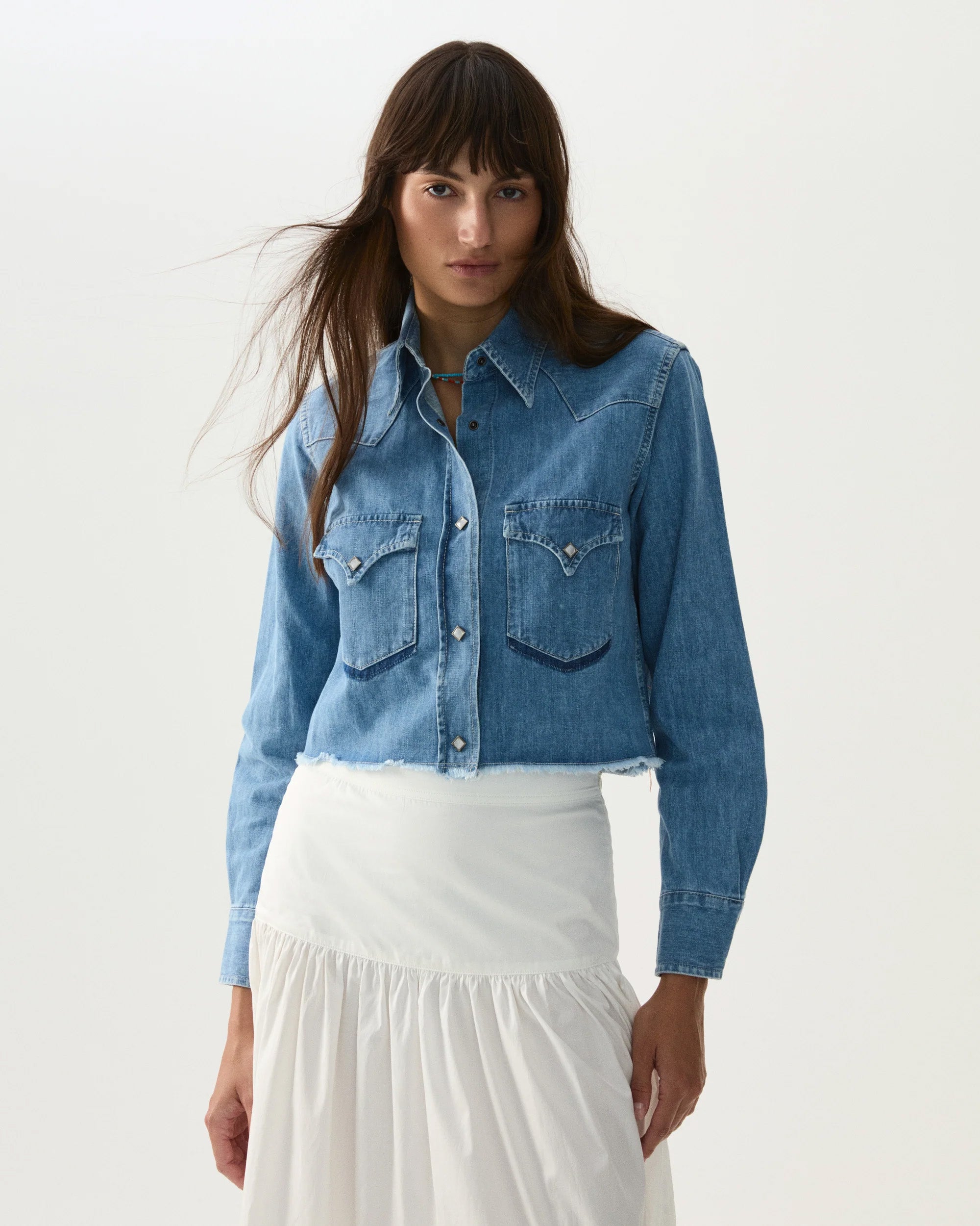 Caracas Camicia in Denim Bleach Wash