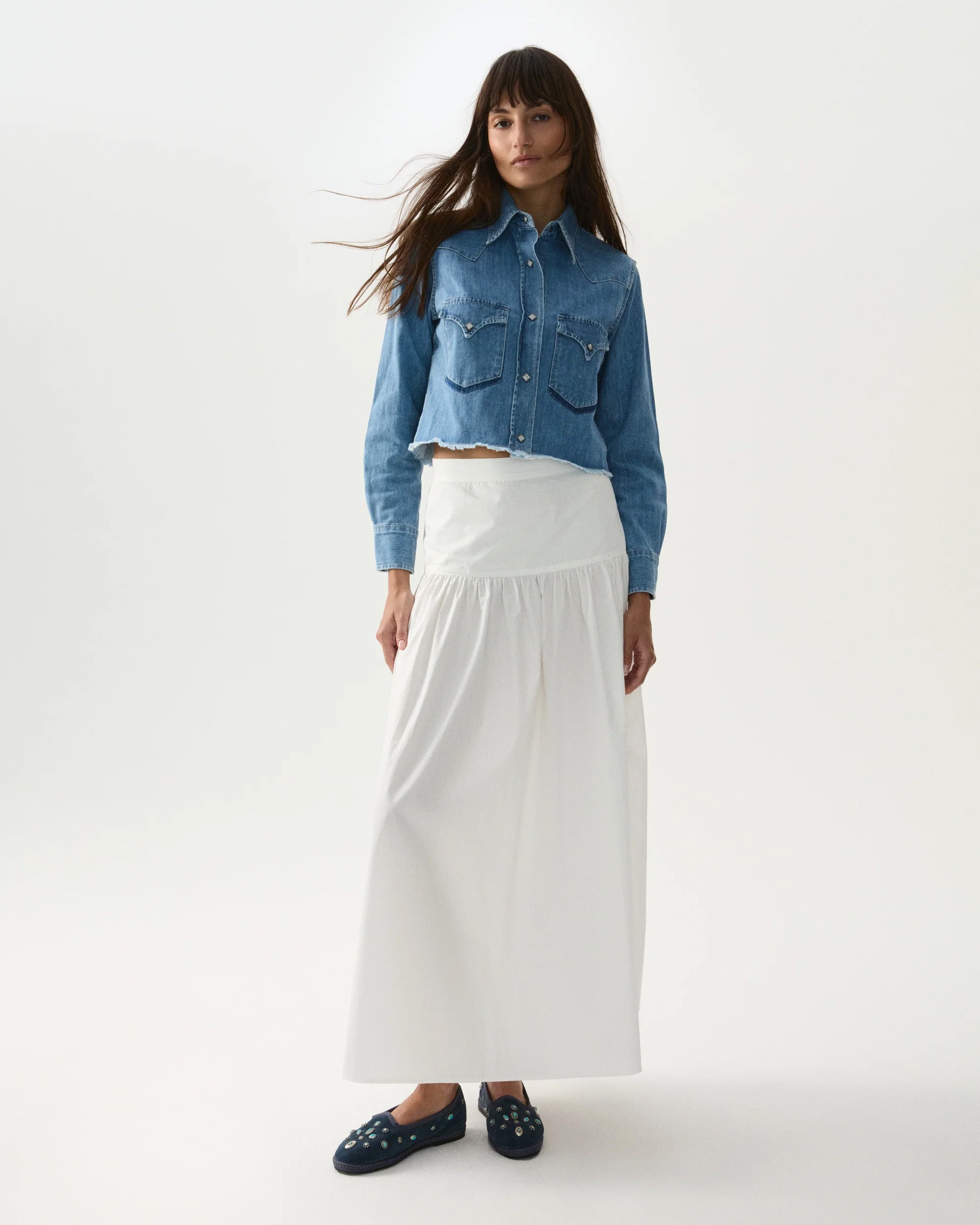 Caracas Camicia in Denim Bleach Wash