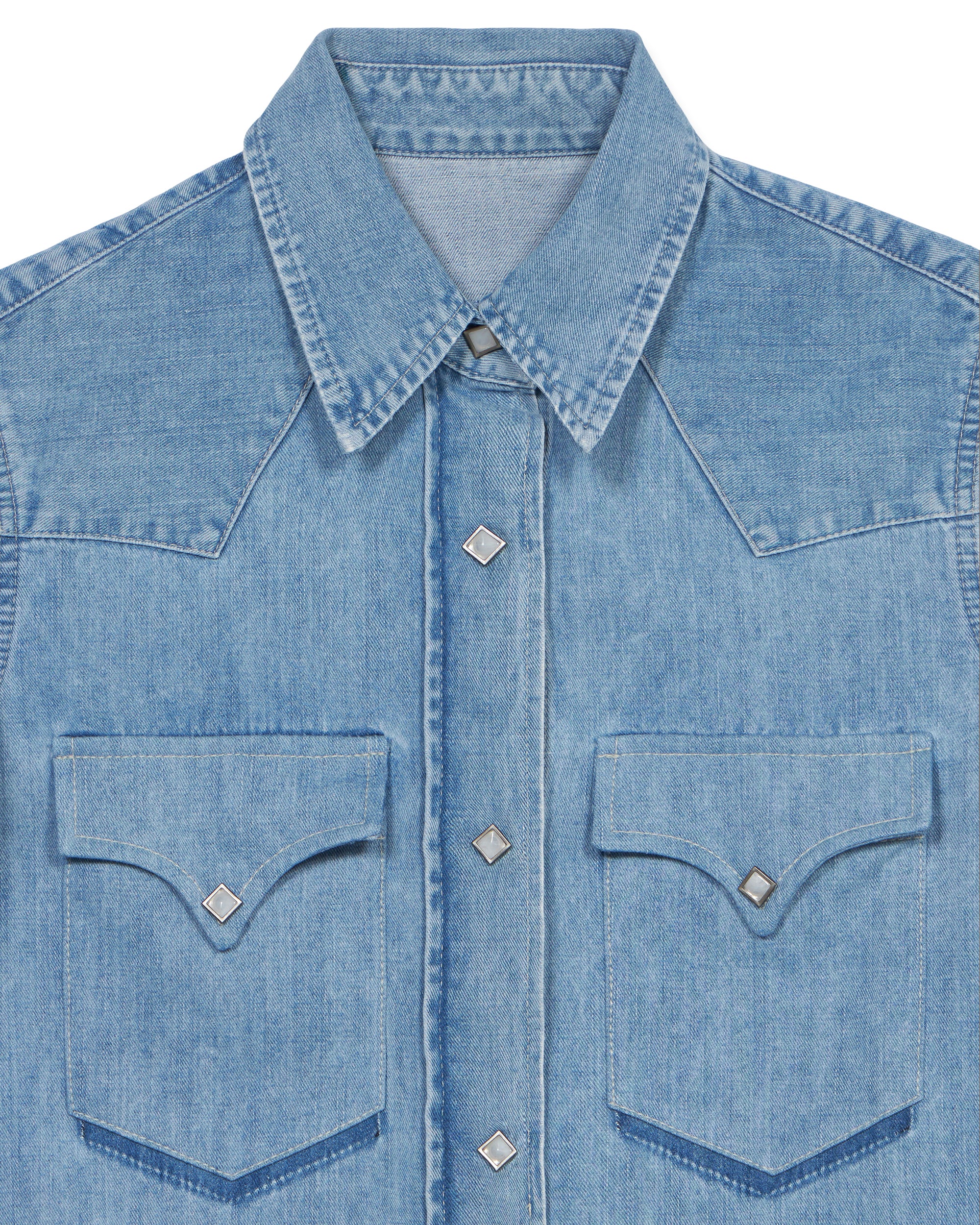 Caracas Camicia in Denim Bleach Wash