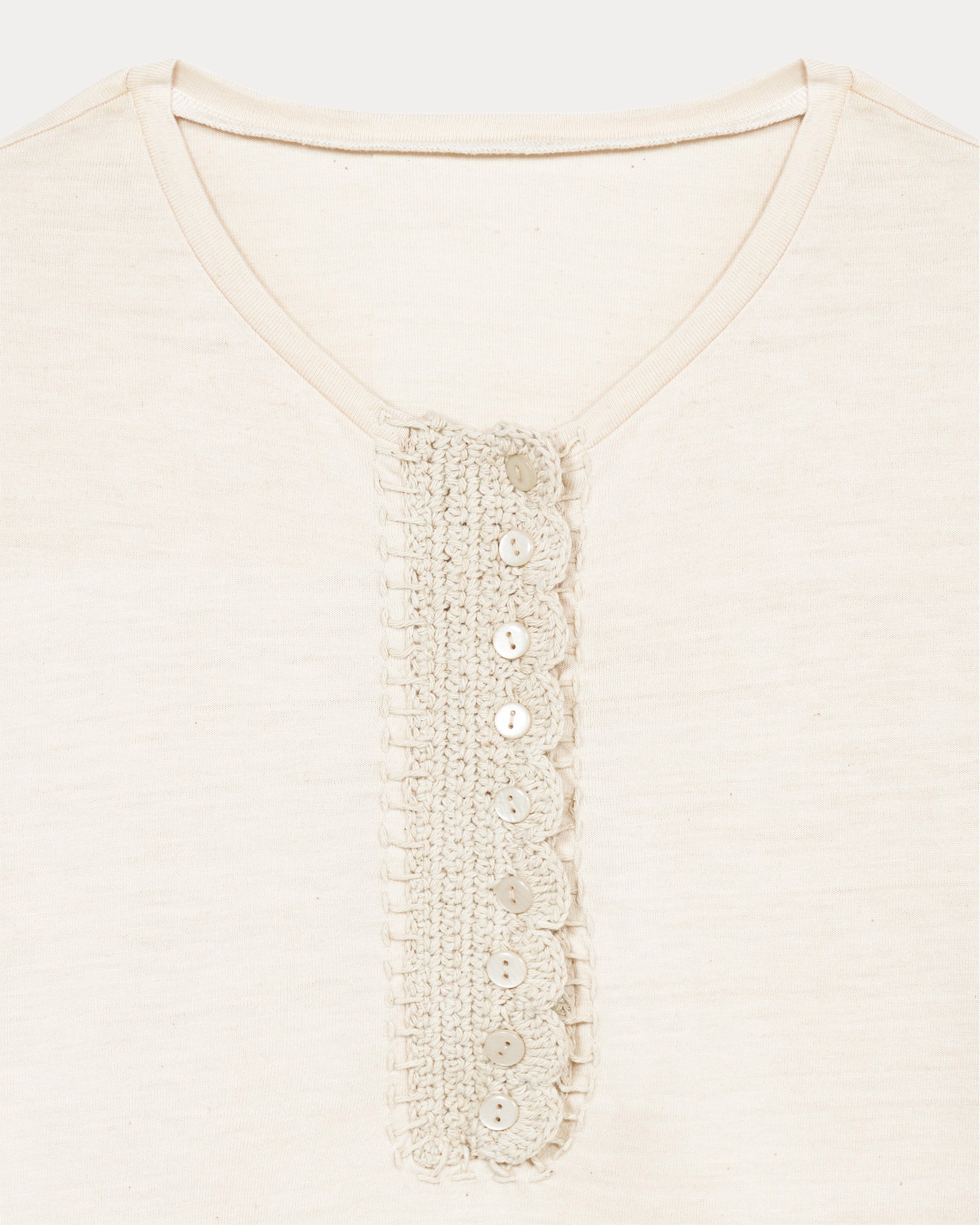 Cherry T-Shirt Serafino Con Crochet 