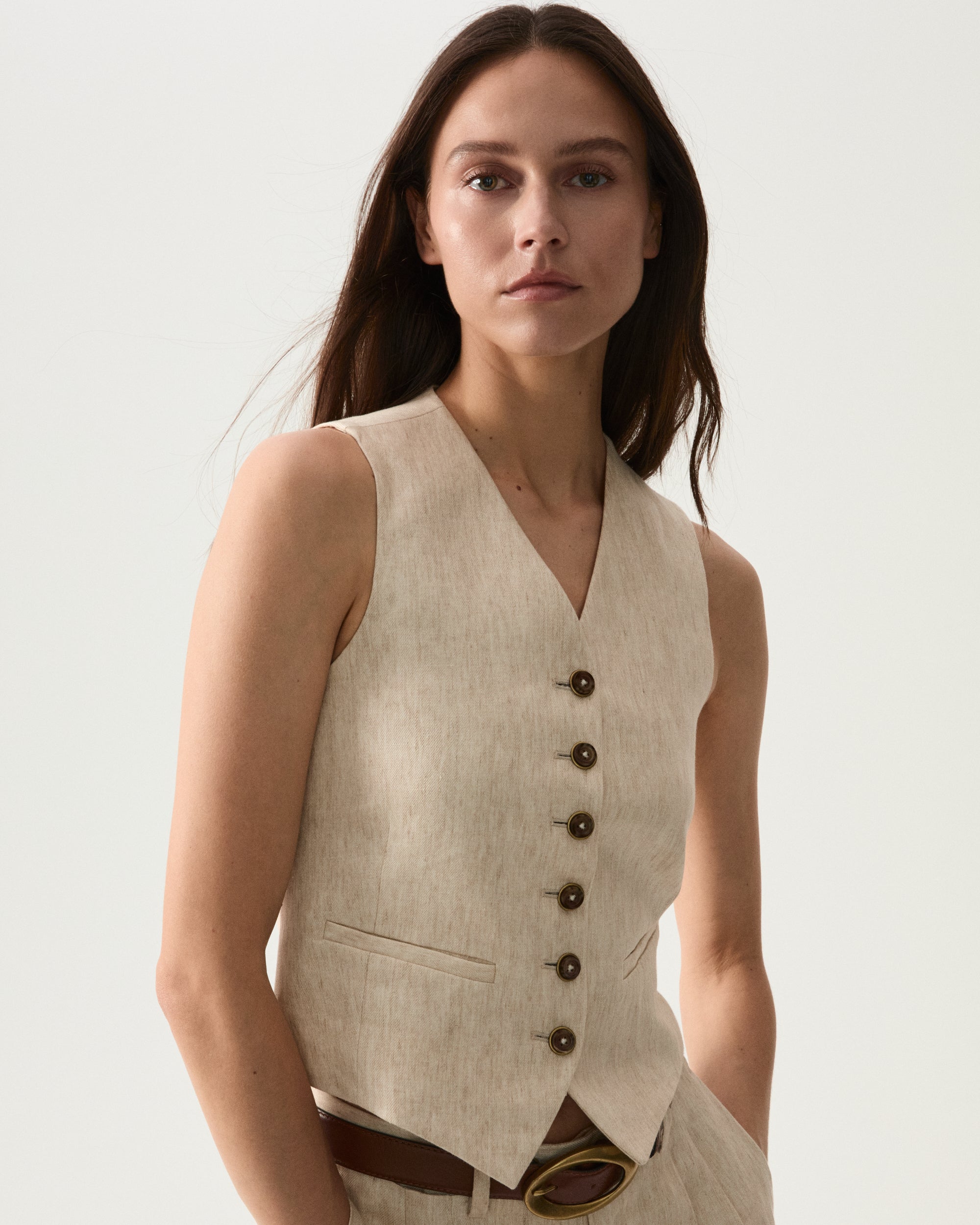 Demi Linen Vest