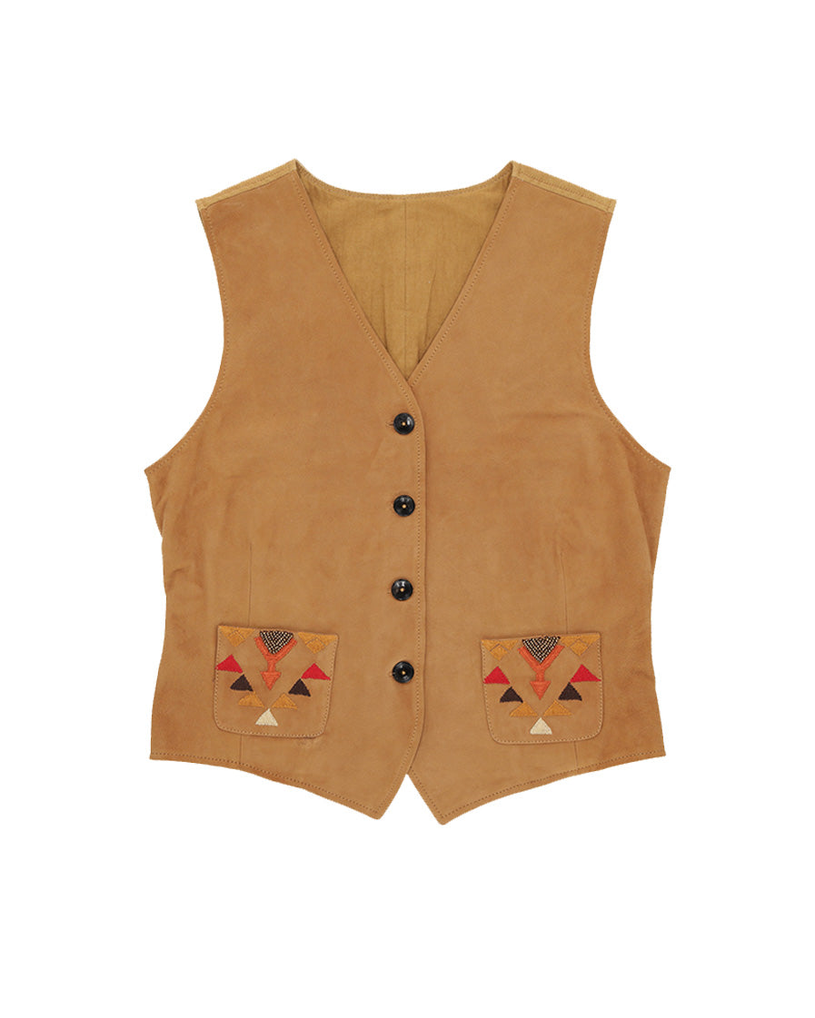 Denise Gilet In Pelle Scamosciata