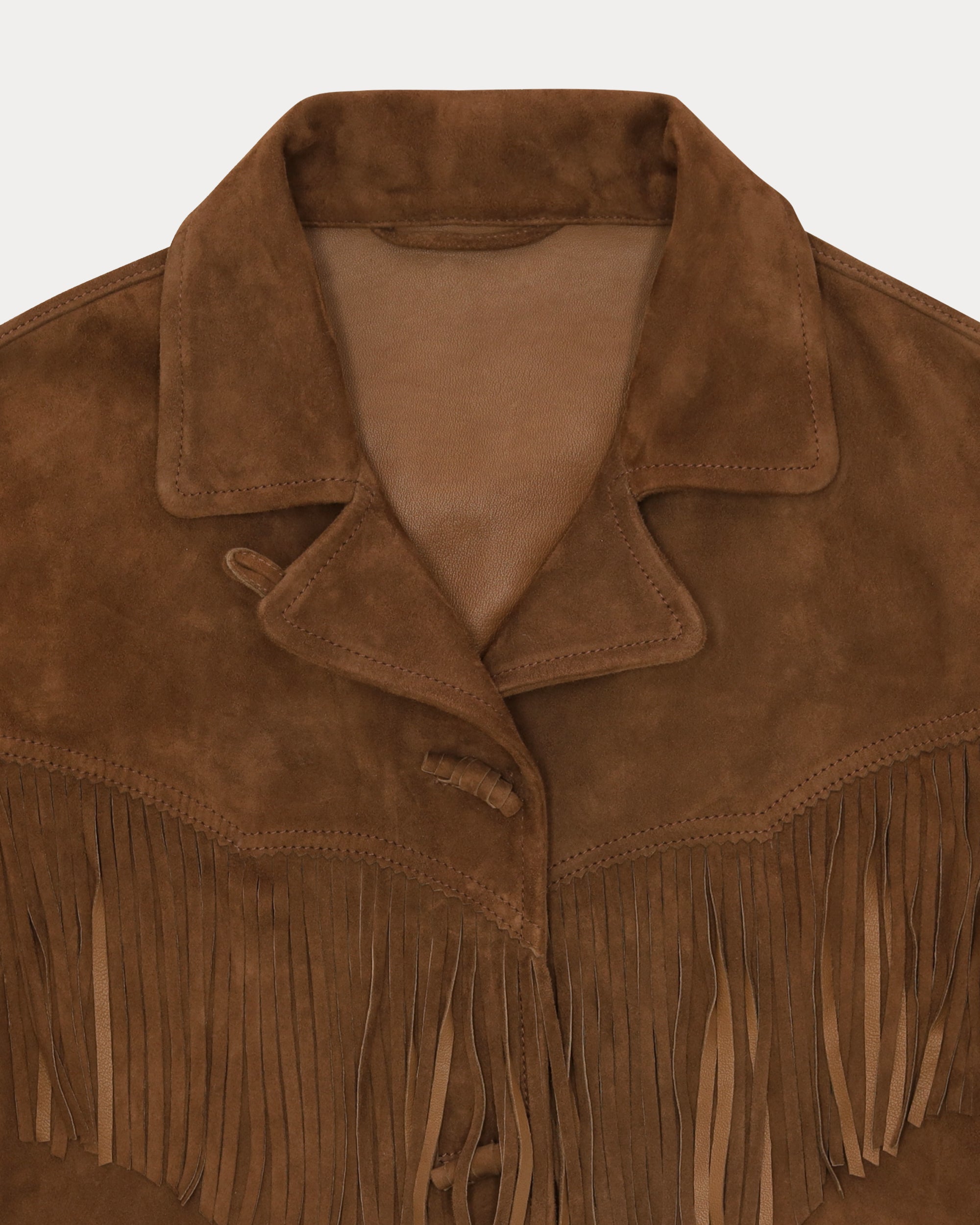 Deva Suede Jacket with Fringes