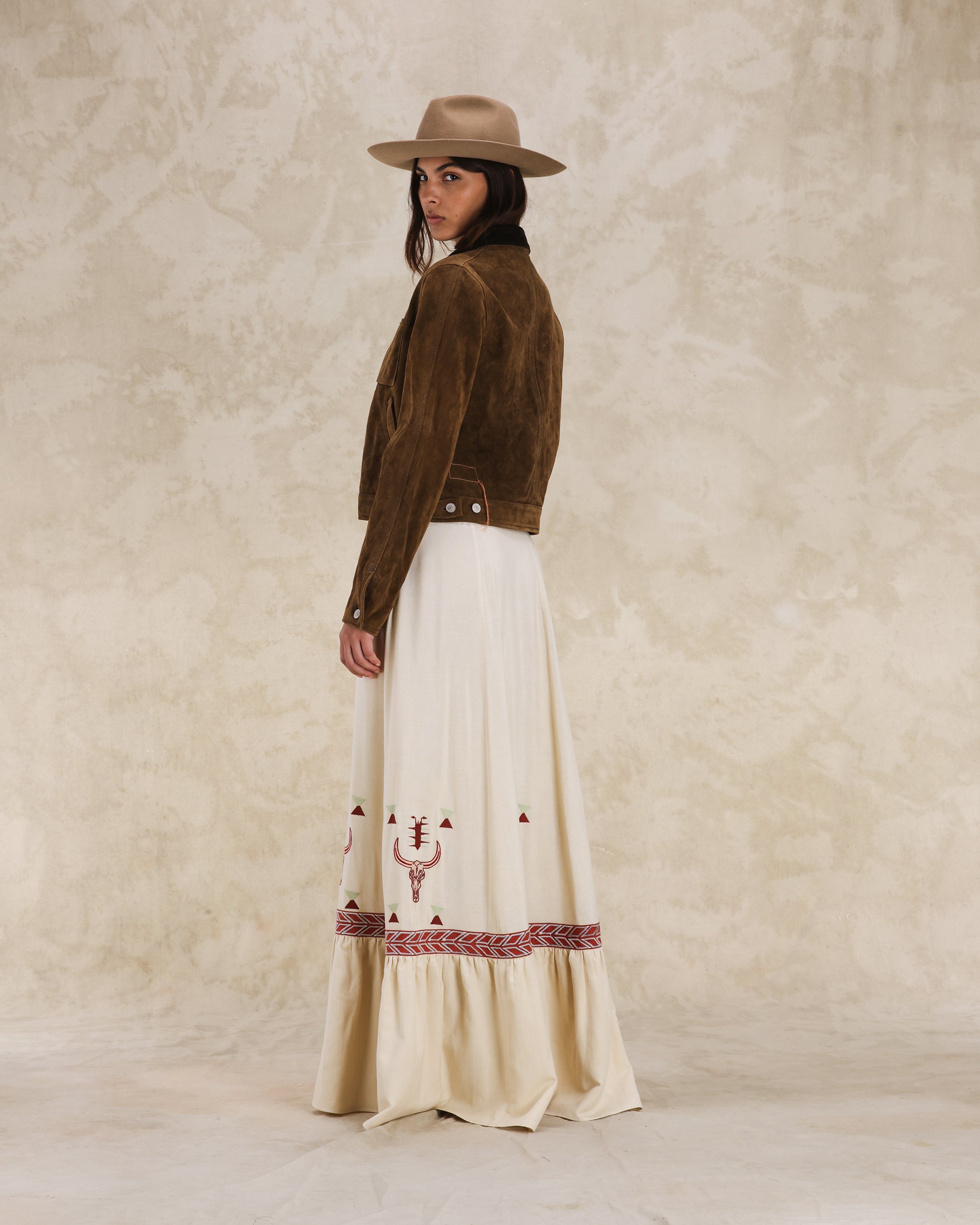 Fedra Giacca In Pelle Scamosciata