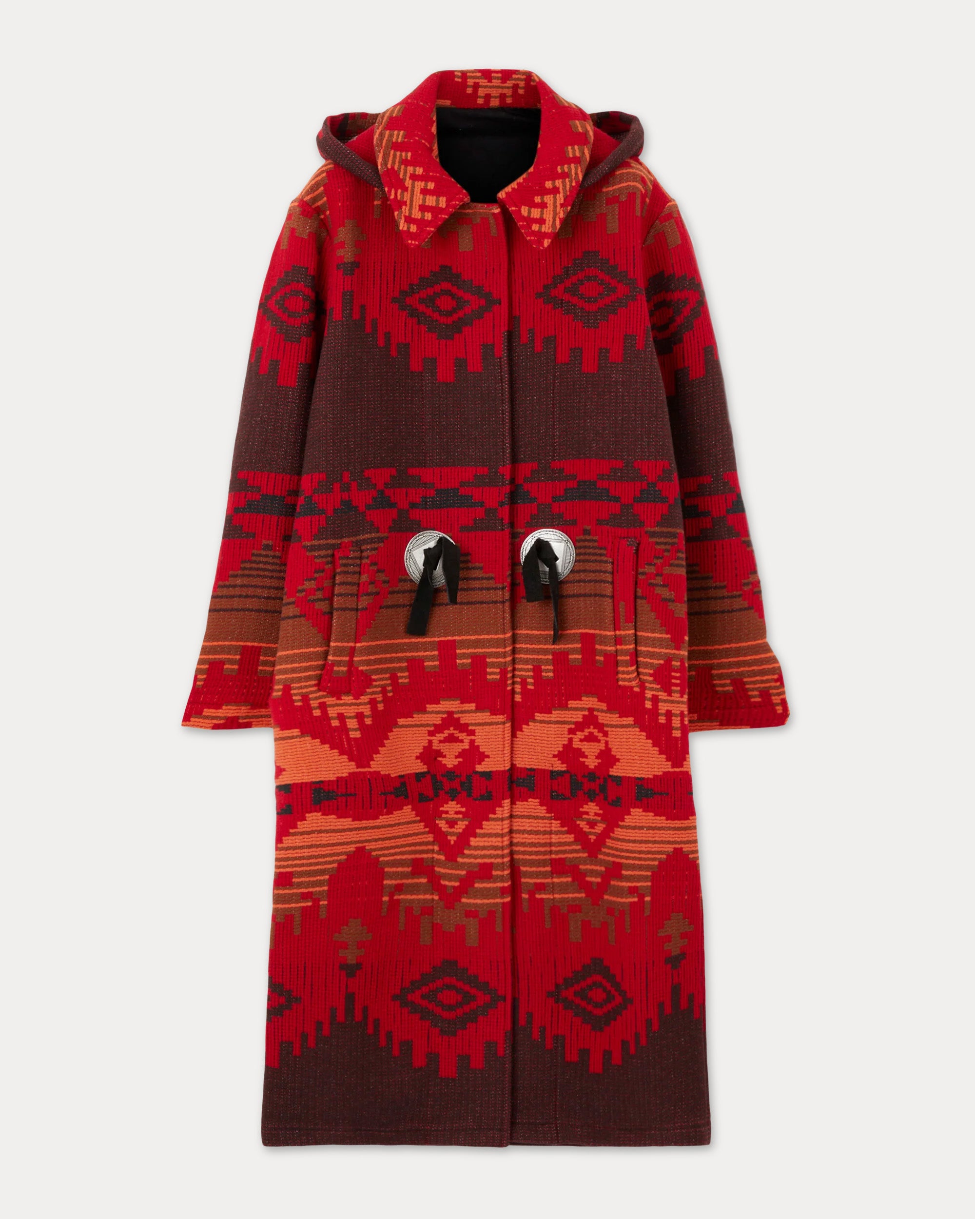 Flick Jacquard Wool Coat
