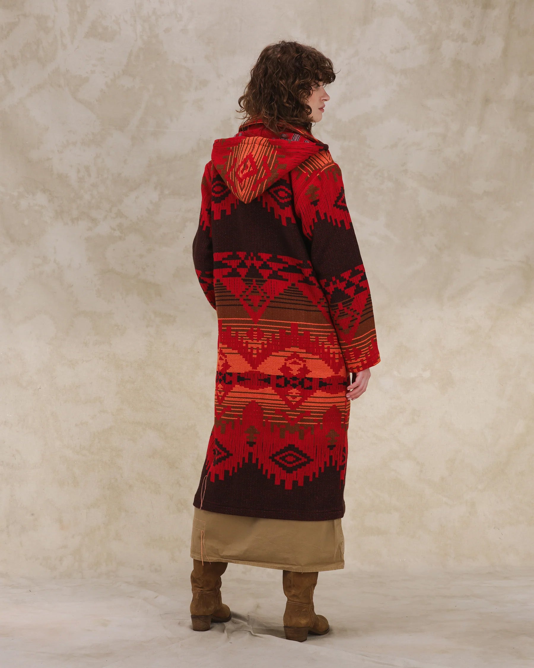 Flick Jacquard Wool Coat