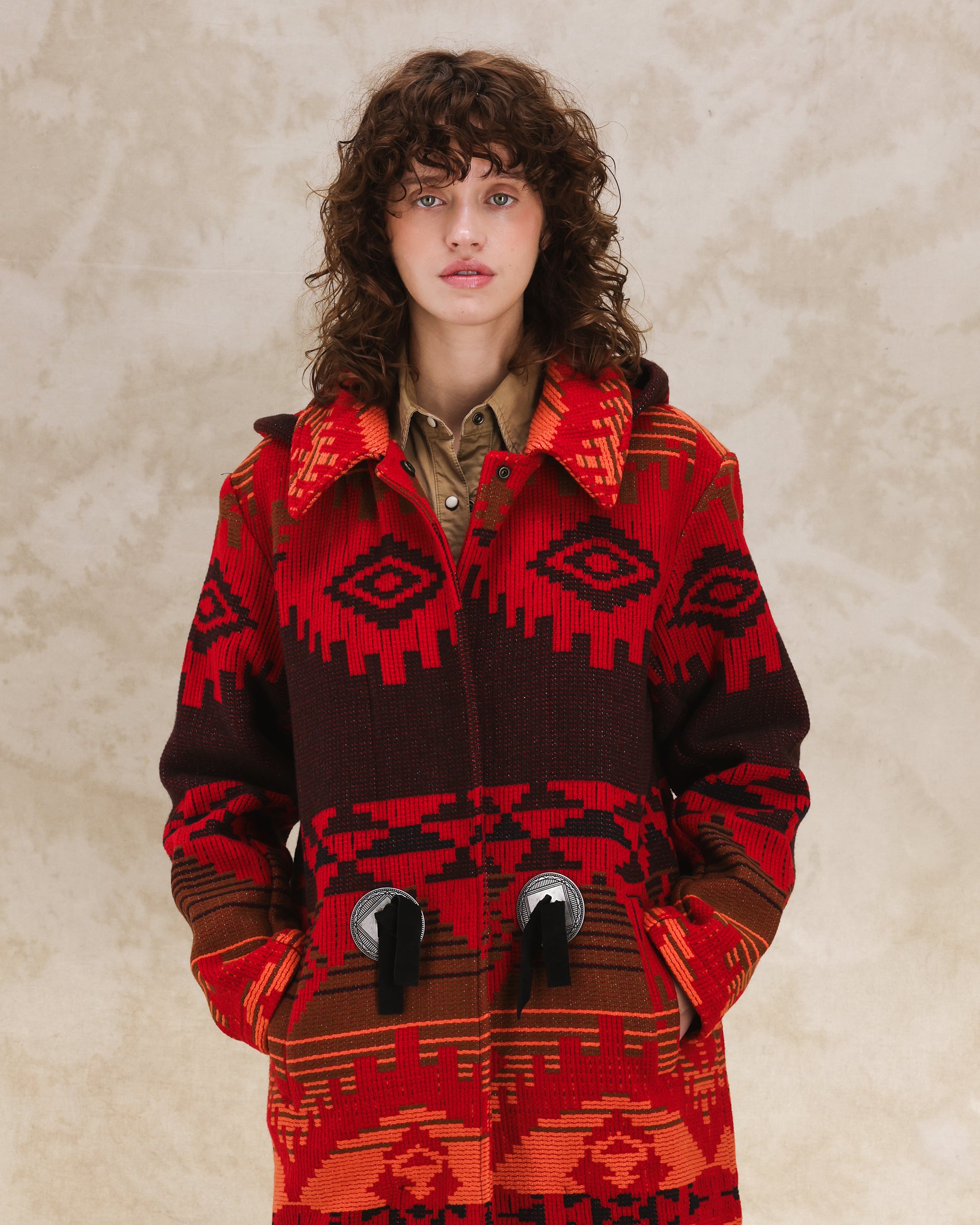 Flick Cappotto In Lana Jacquard