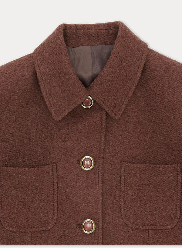 France Cappotto Attillato In Lana 