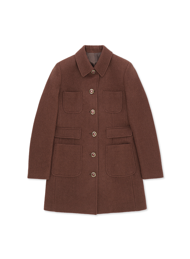 France Cappotto Attillato In Lana 