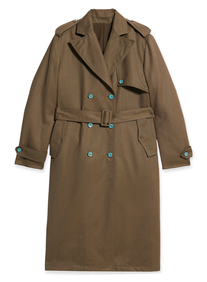 Franciska Trench Militare In Lana 