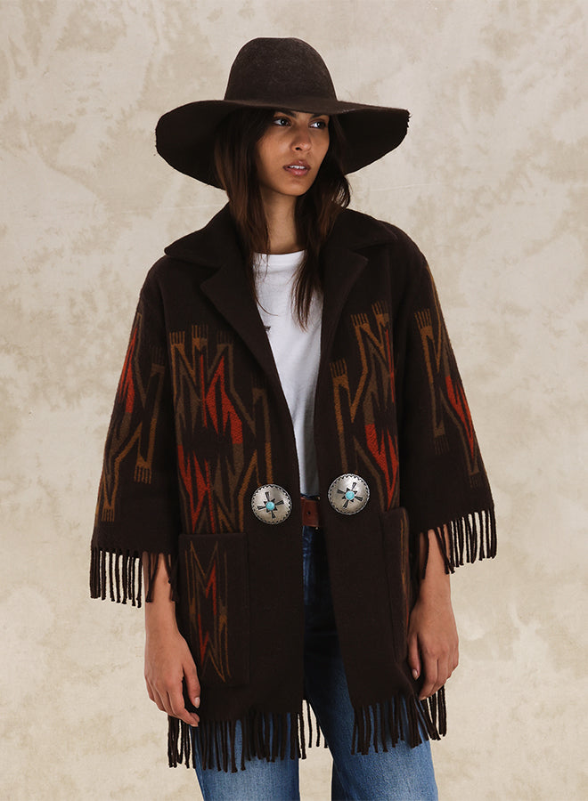 Freya Cardigan Navajo In Misto Lana