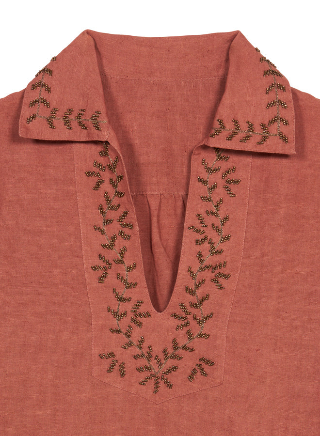 Genevieve Abito Midi in Cotone Ricamato