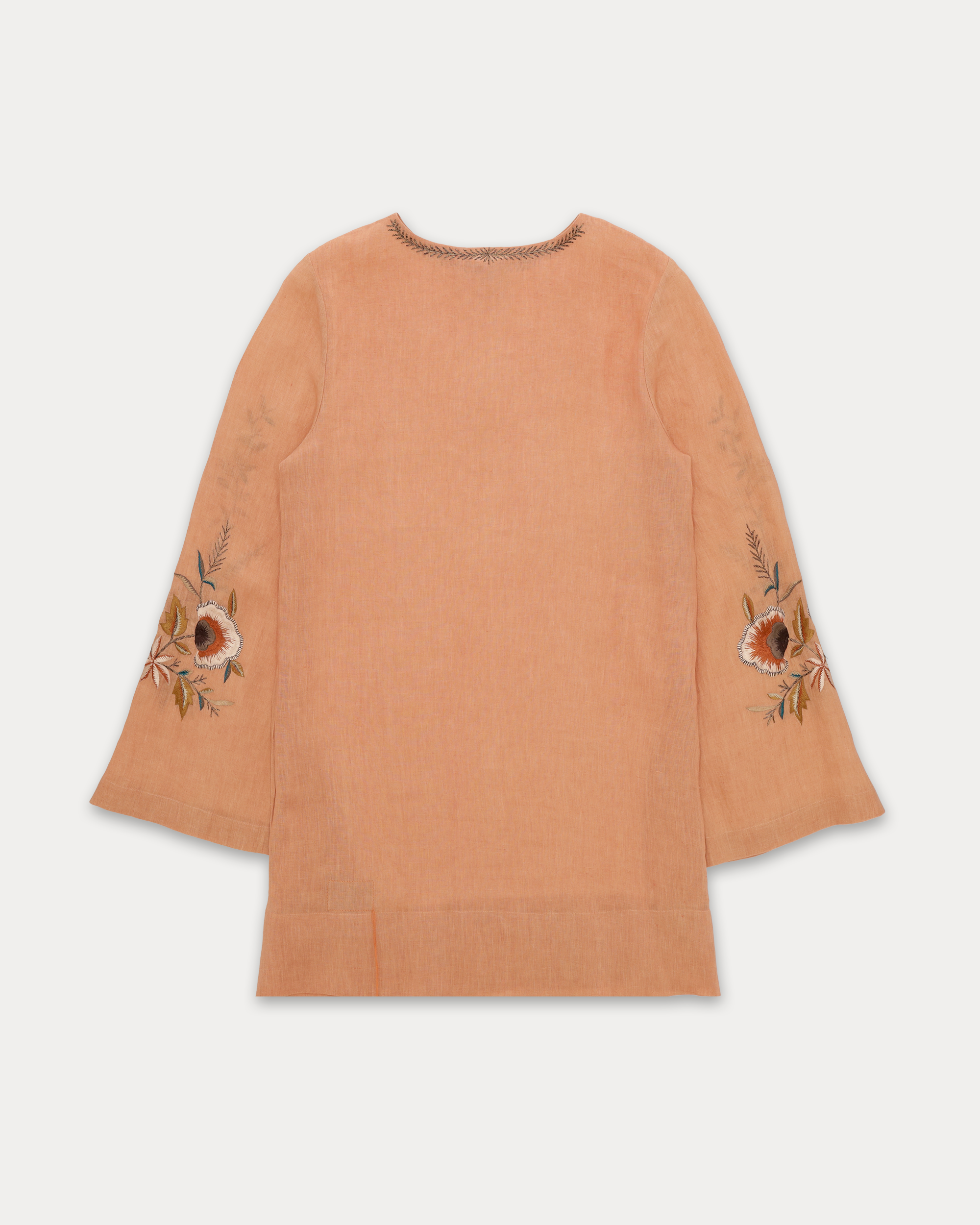 Georgie Blusa In Lino Ricamata