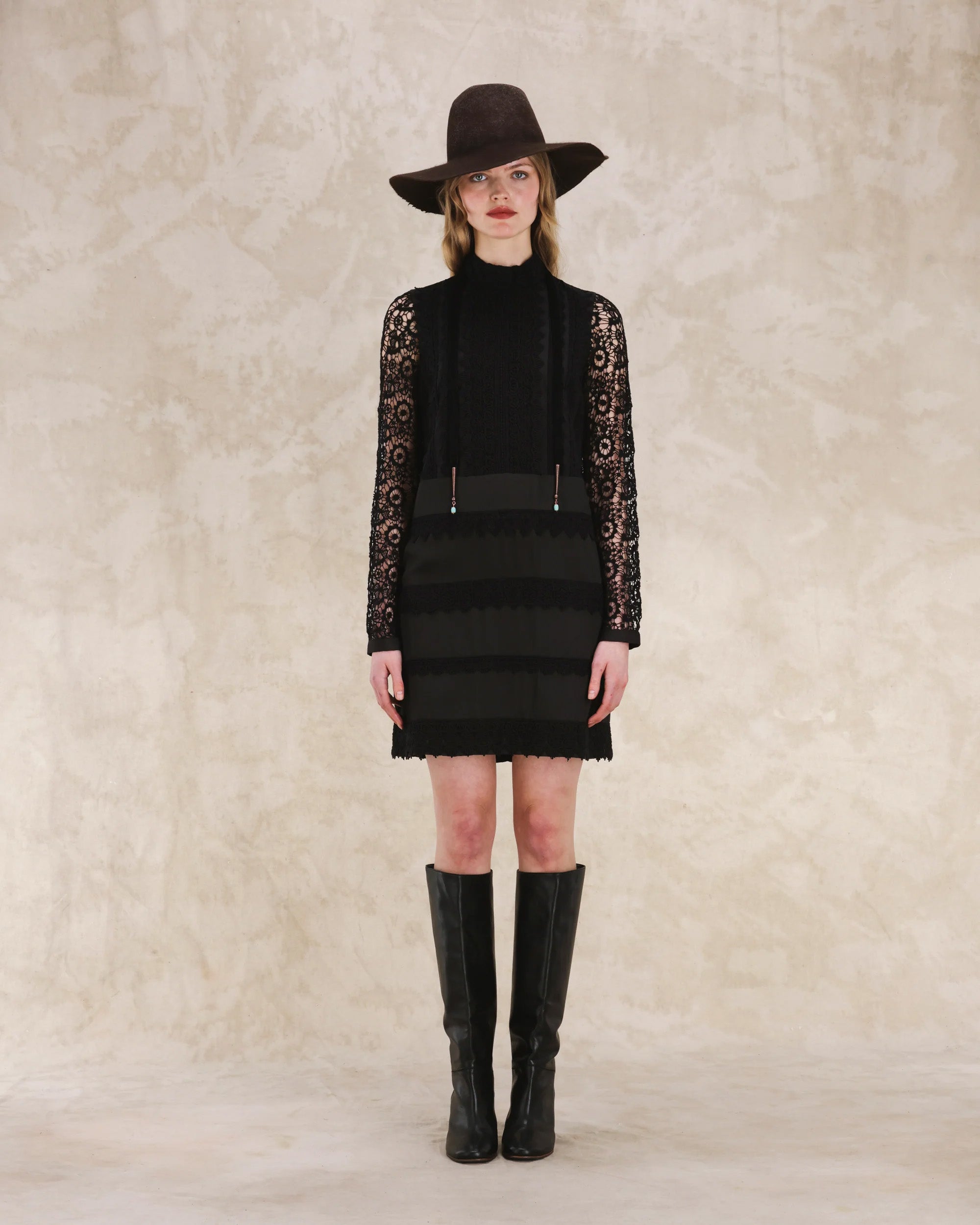 Gervaise Crochet Mini Dress