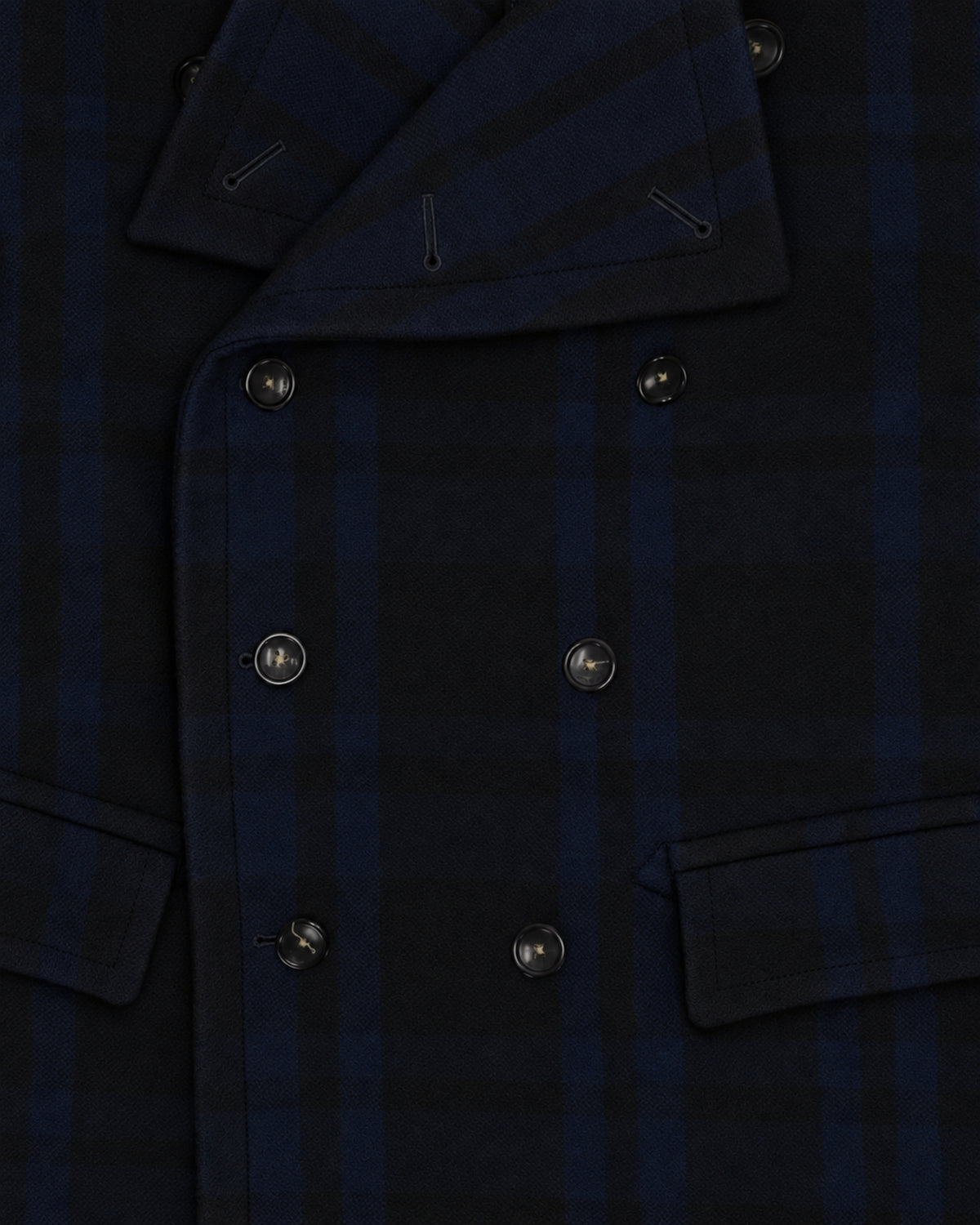 Winston Cappotto Doppiopetto In Lana Check a Quadri