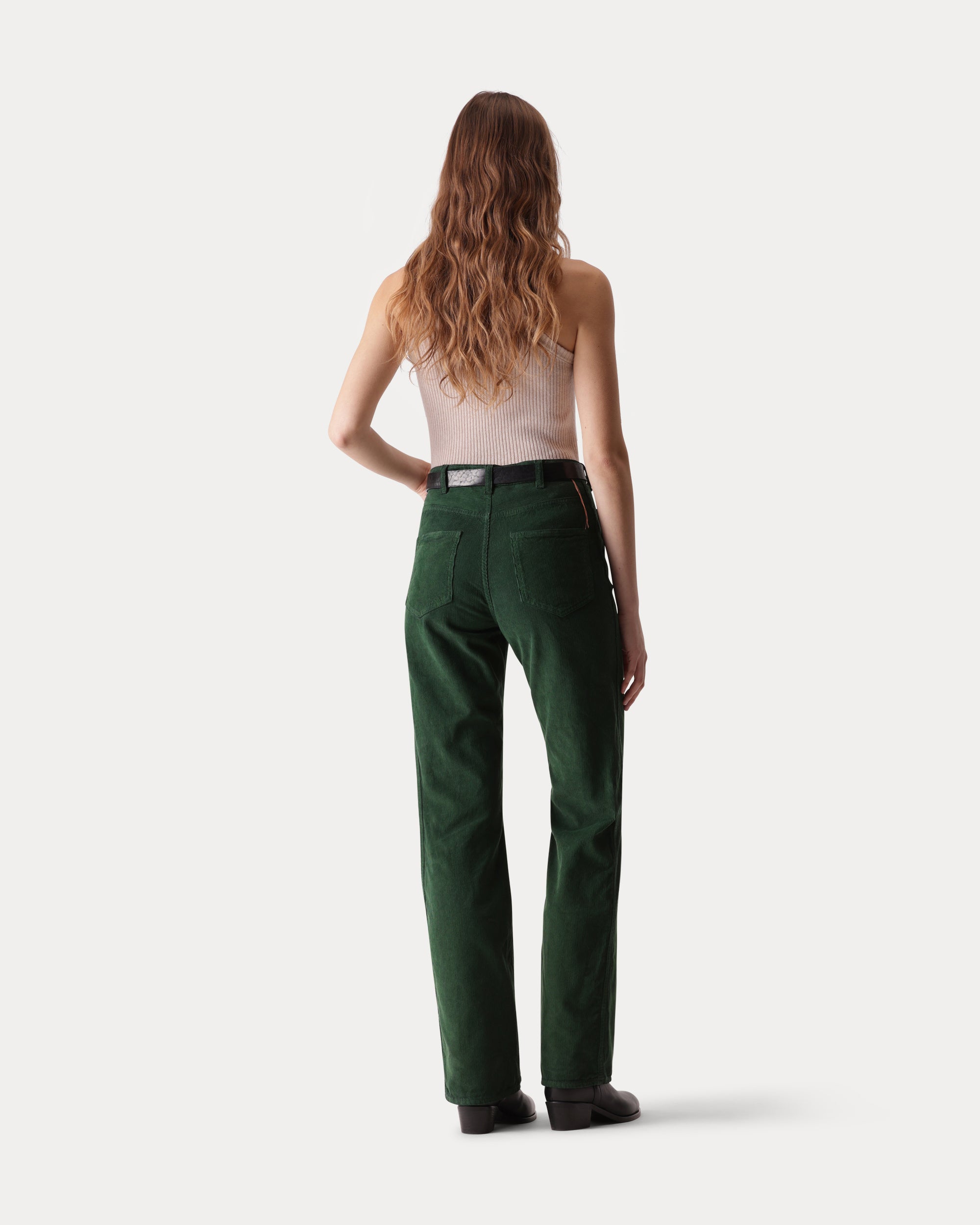 Jane Pantaloni Bootcut In Velluto A Coste