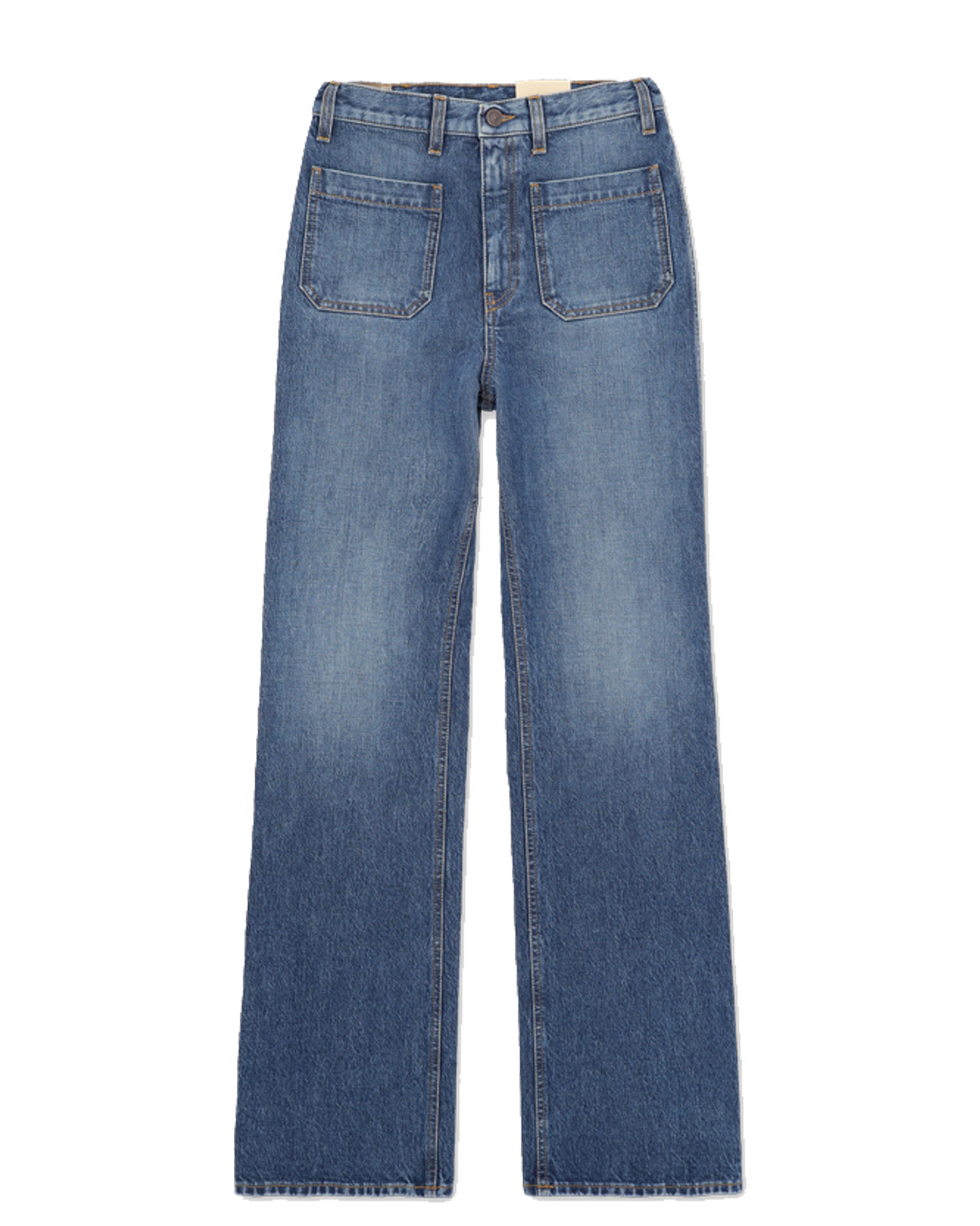 Jane Pantaloni Bootcut In Denim Stone Wash
