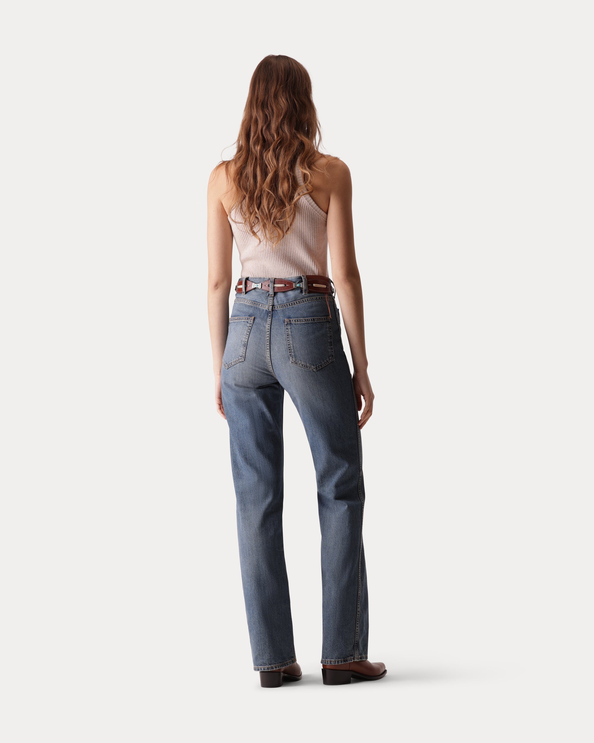 Jane Bootcut Denim Pants Stone Wash