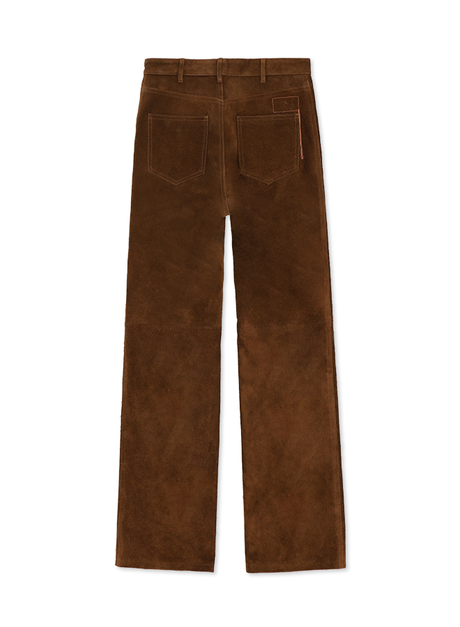 Jane Pantaloni In Pelle Scamosciata