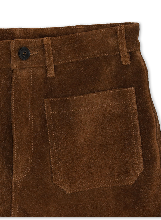 Jane Pantaloni In Pelle Scamosciata