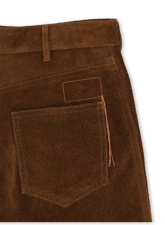 Jane Pantaloni In Pelle Scamosciata