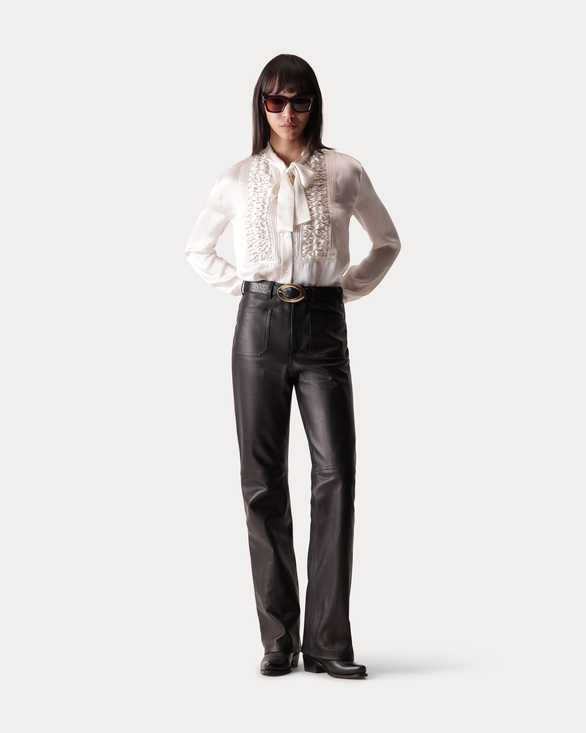 Jane Pantaloni Bootcut in Nappa