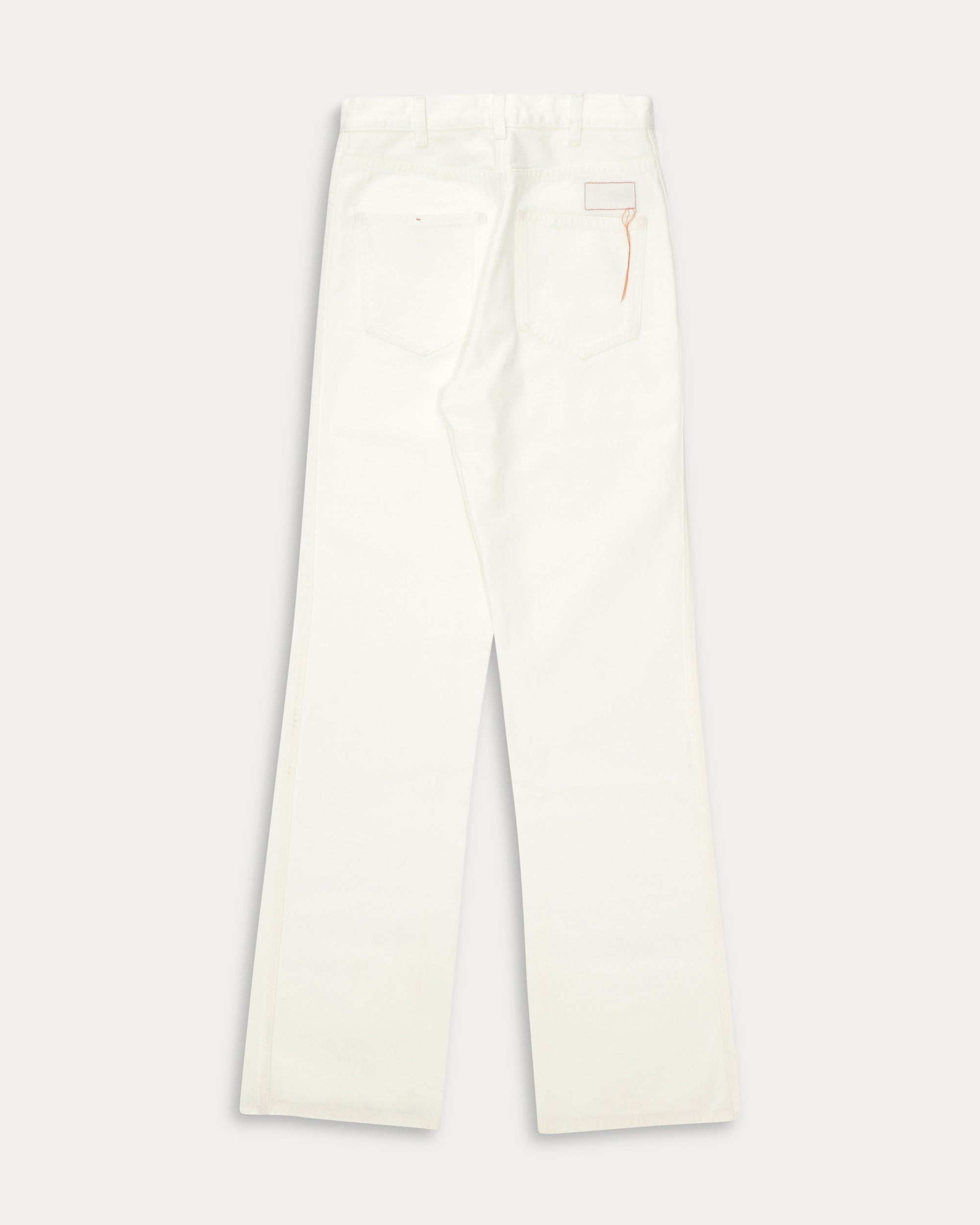 Janej Pantaloni Bootcut In Bull di Cotone White