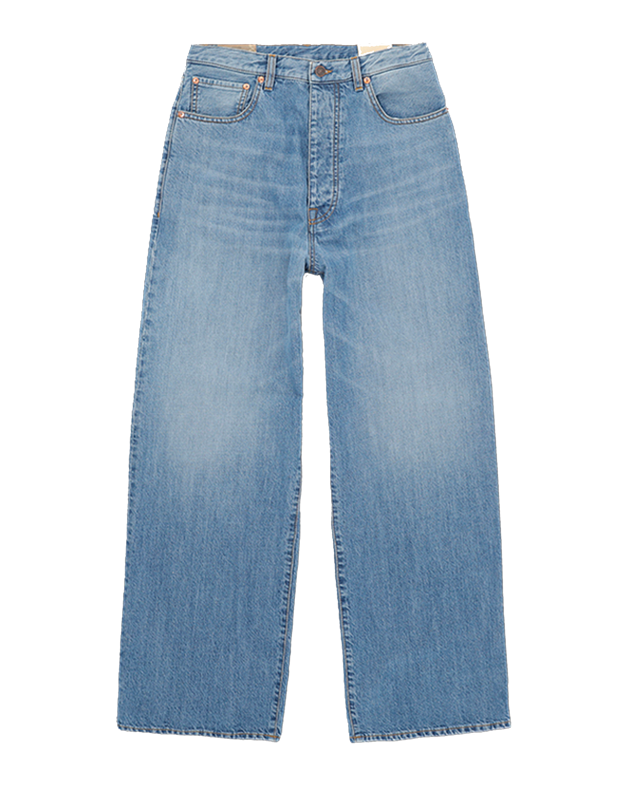 Jaron Pantaloni Gamba Ampia In Denim Bleach Wash